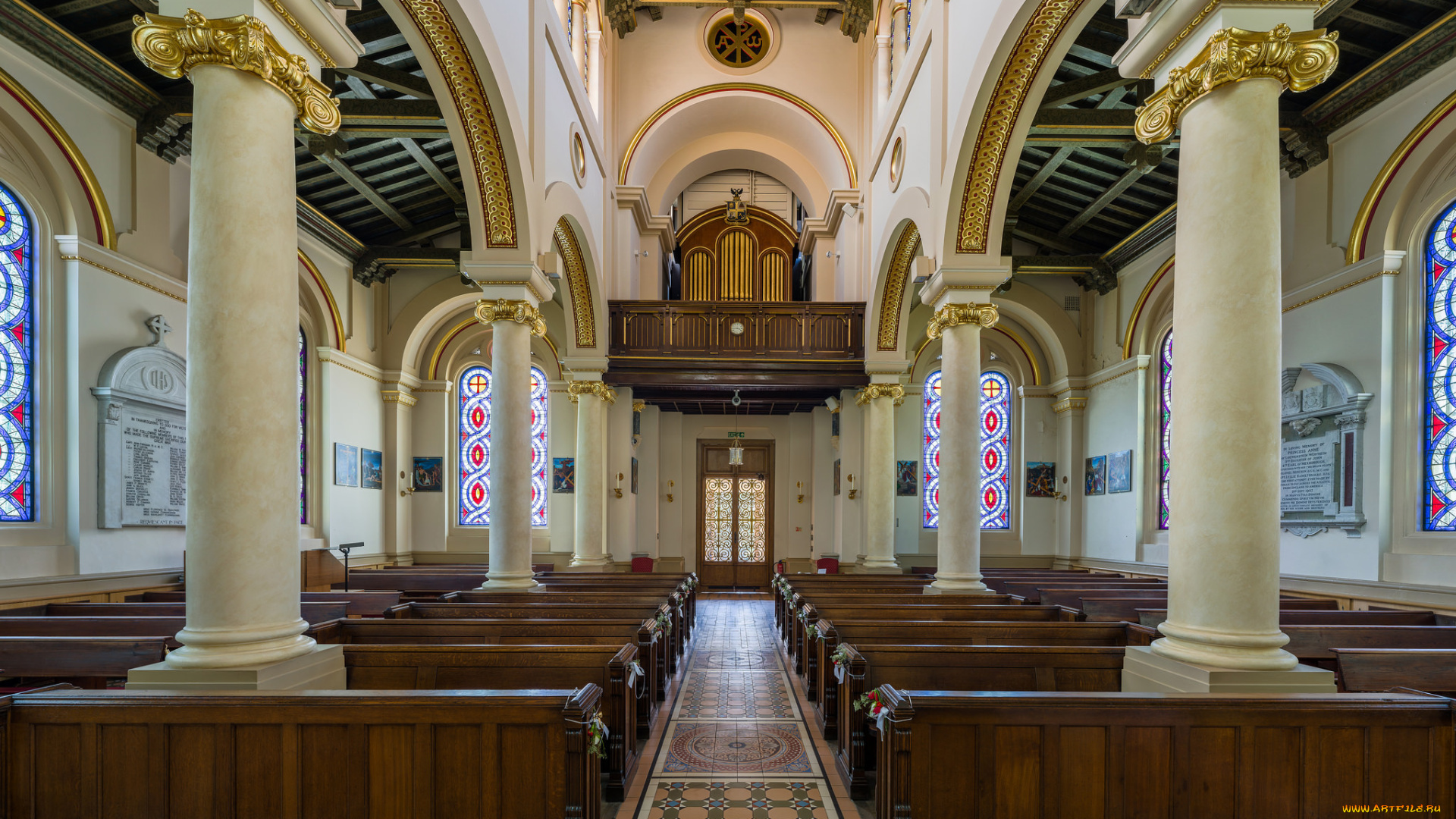 st, raphael`s, church, , kingston-on-thames, интерьер, убранство, , роспись, храма, храм, католицизм