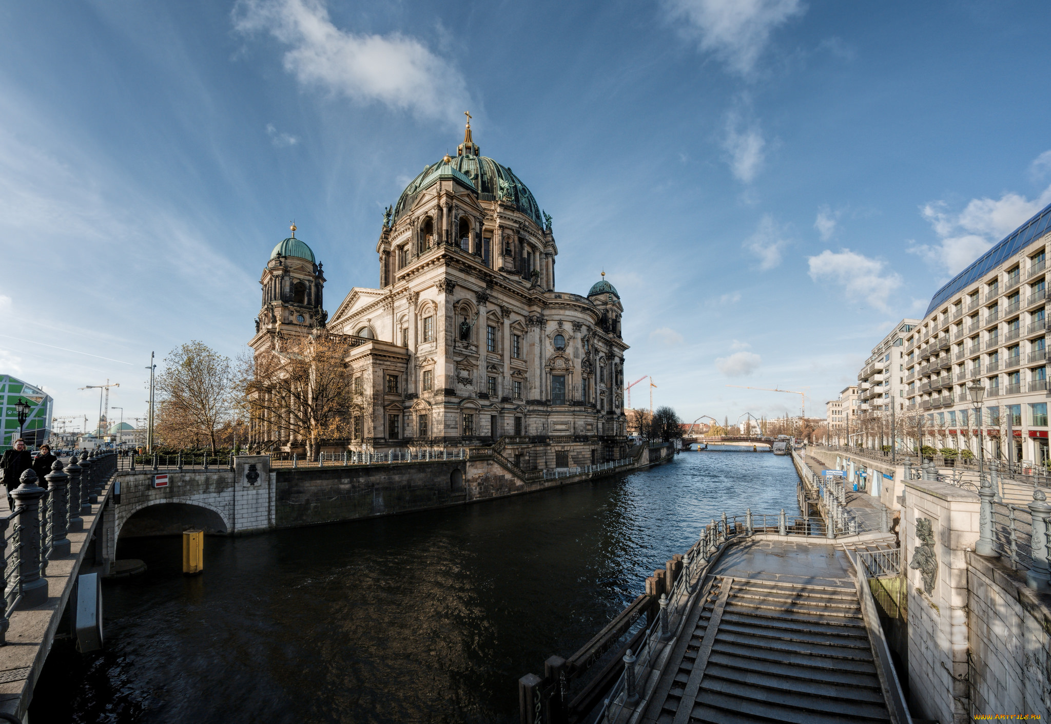 berlin, dom, города, берлин, , германия, храм, река