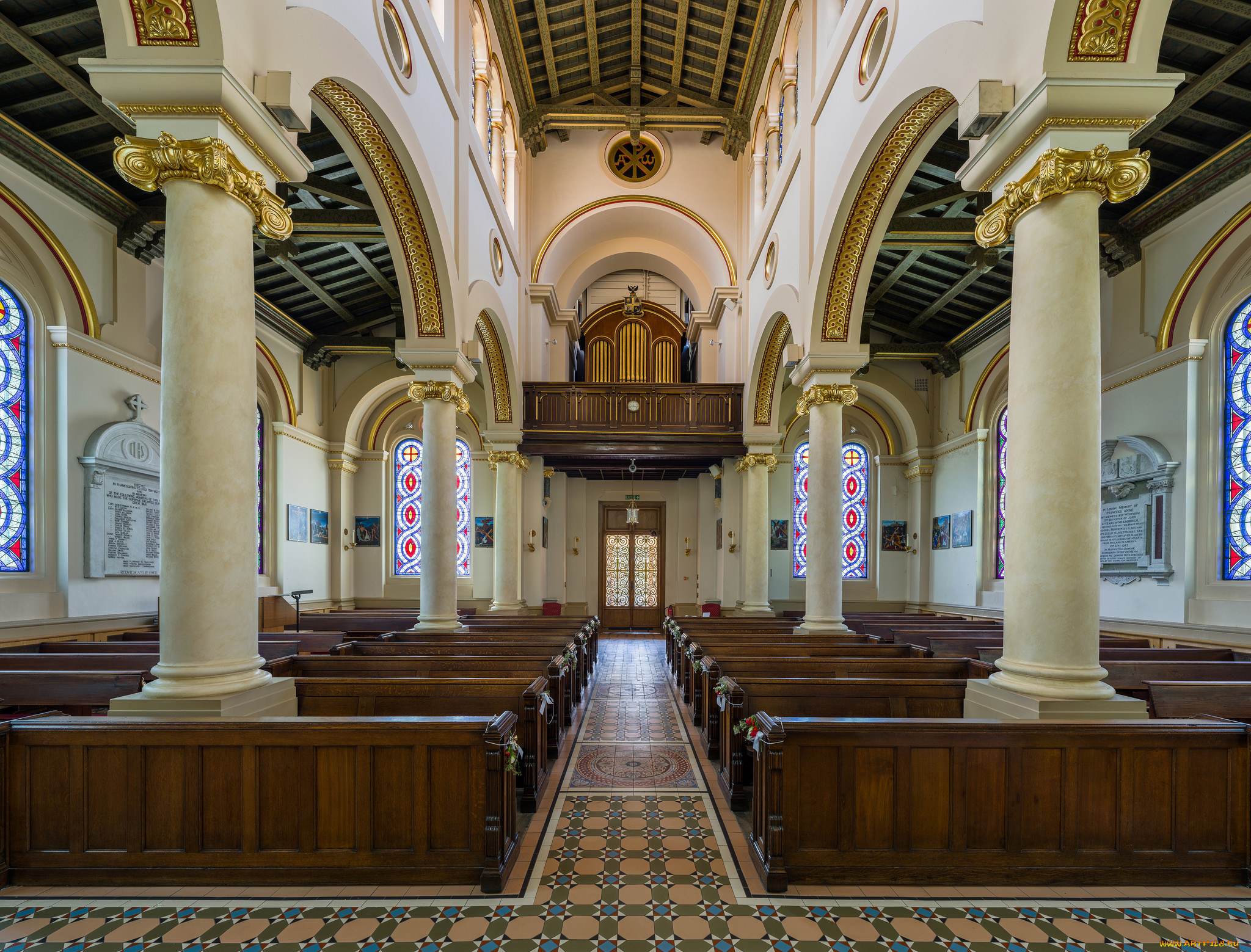 st, raphael`s, church, , kingston-on-thames, интерьер, убранство, , роспись, храма, храм, католицизм