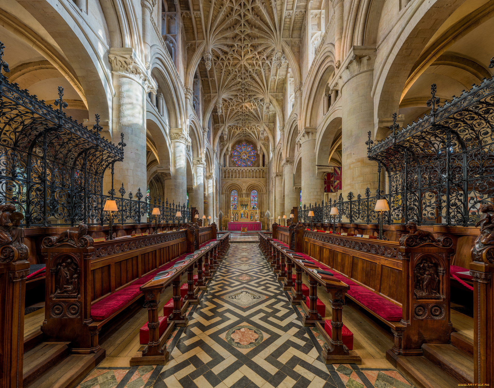 christchurch, cathedral, , oxford, интерьер, убранство, , роспись, храма, храм, католицизм