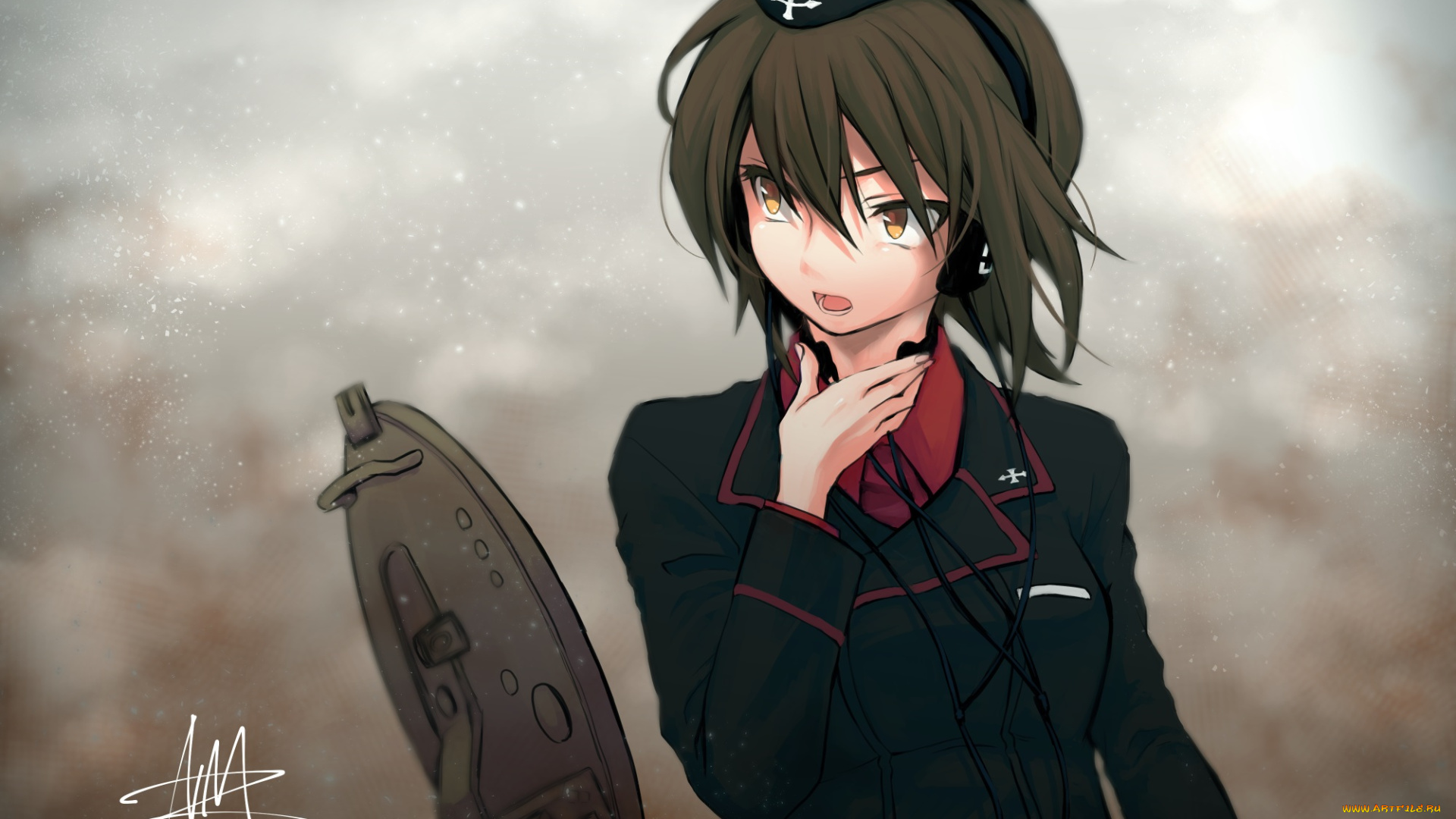 Скачать обои аниме, girls, und, panzer, nishizumi, maho из раздела Аниме, в  разрешении 1920x1080