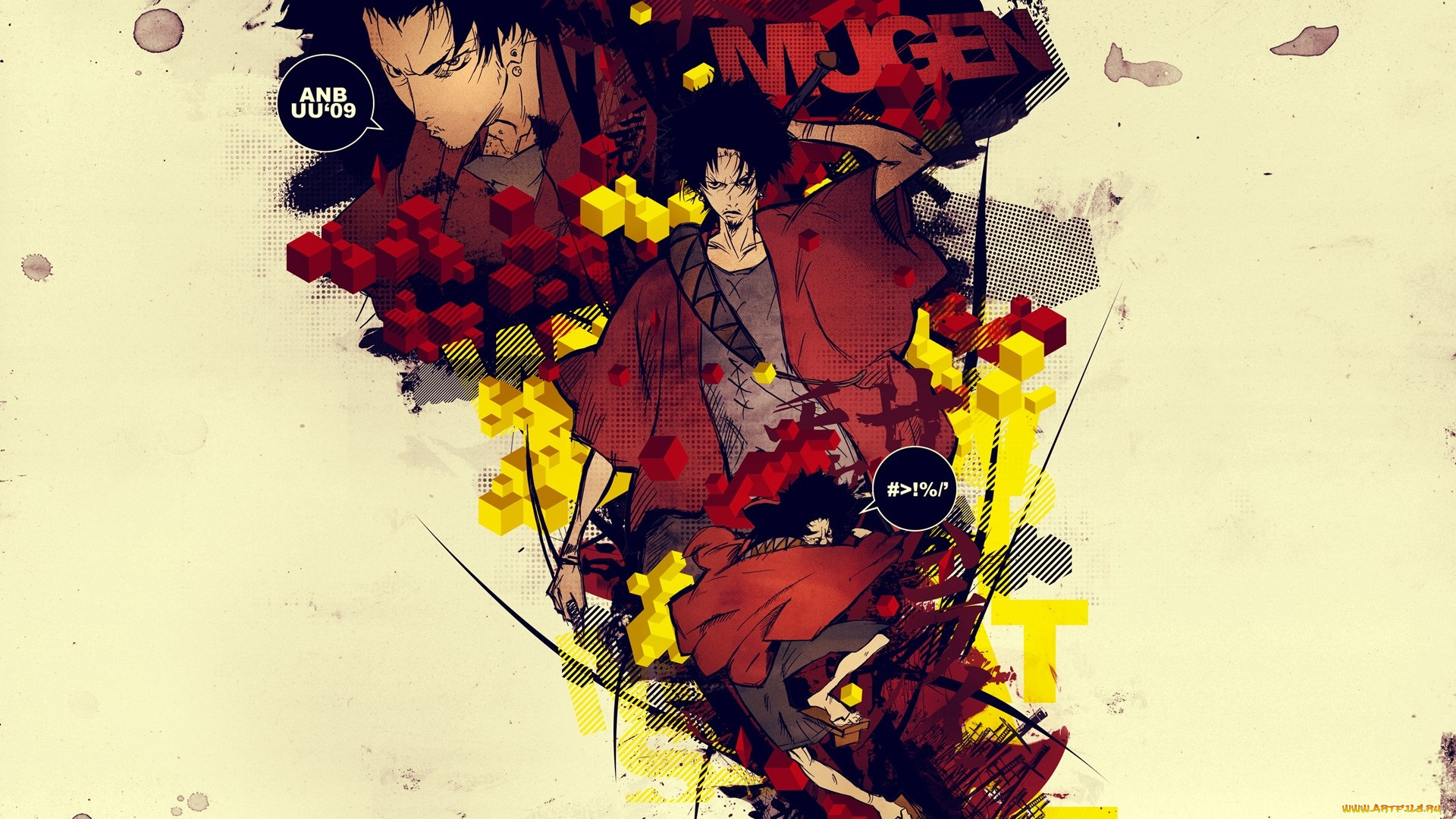 аниме, samurai, champloo, муген, дзин