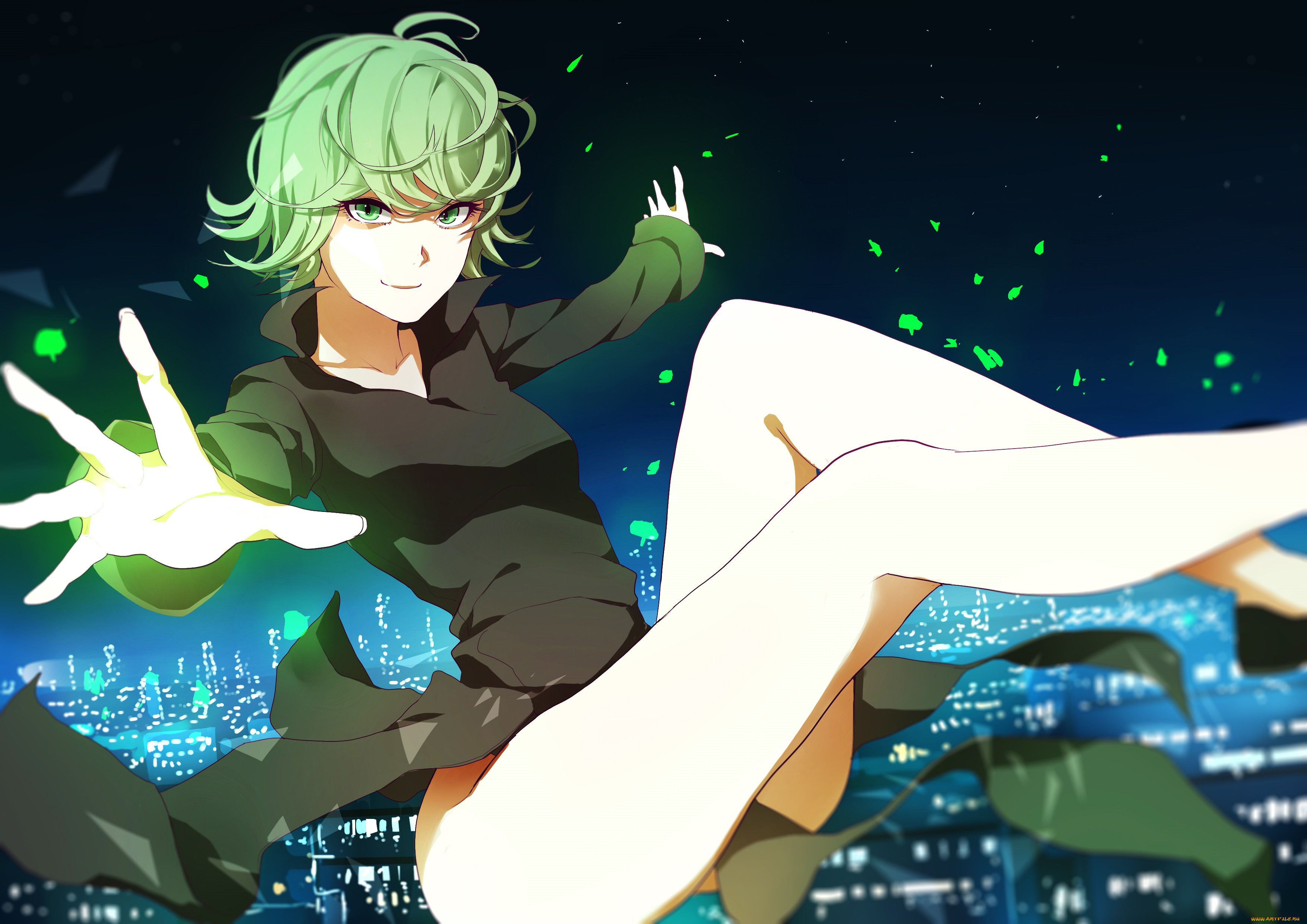 аниме, one, punch, man, tatsumaki