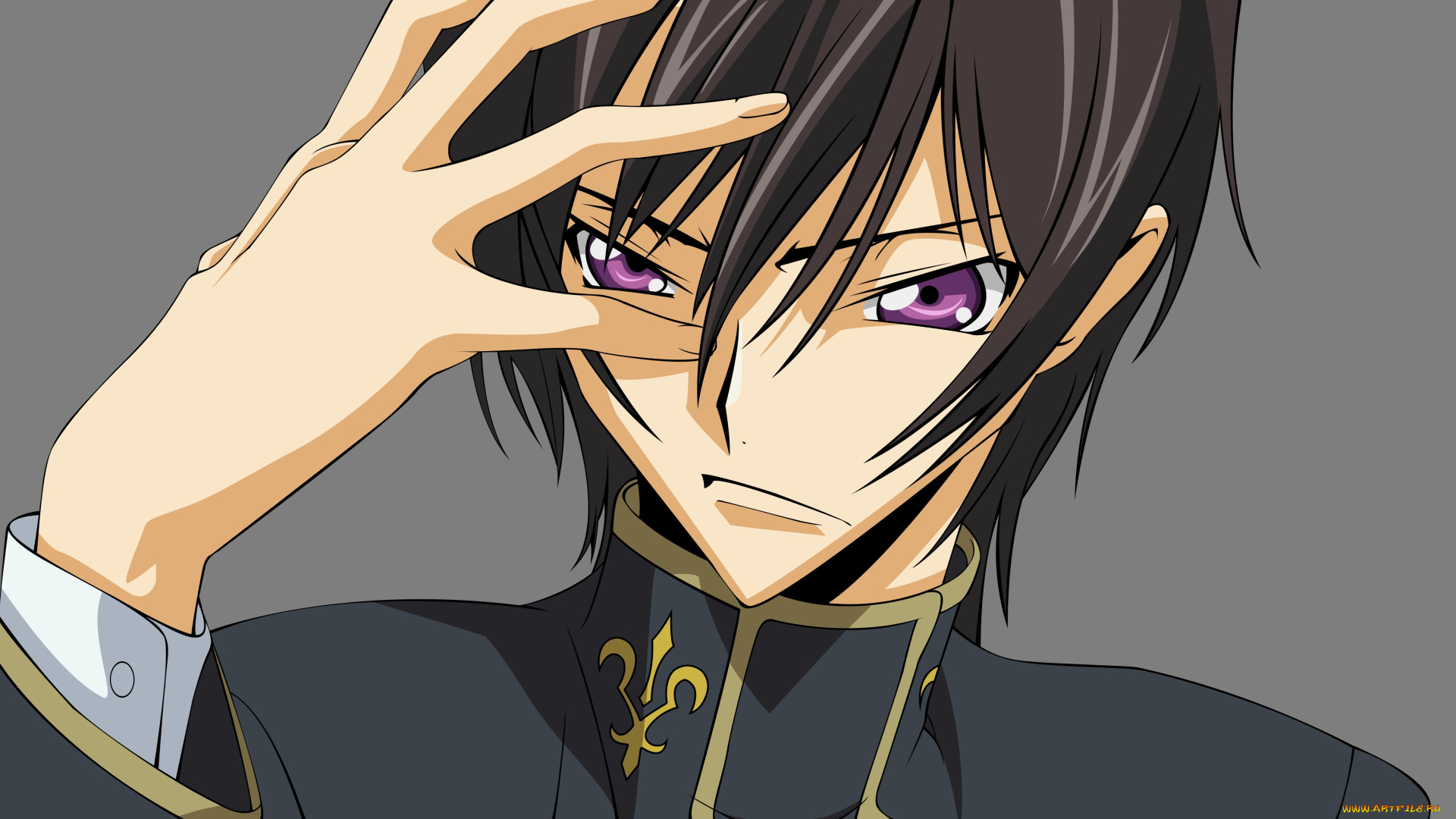 аниме, code, geass, взгляд, девушка, фон