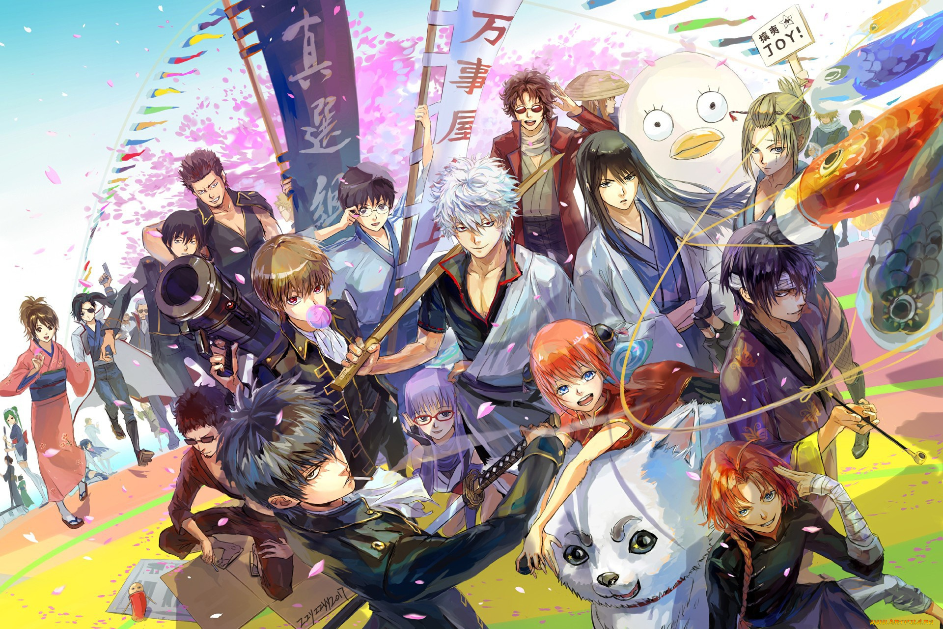 аниме, gintama, japanese, shinobi, anime, shinsengumi, gintoki, manga, alien, assassin, ninja, kunoichi, kimono, samurai, dog