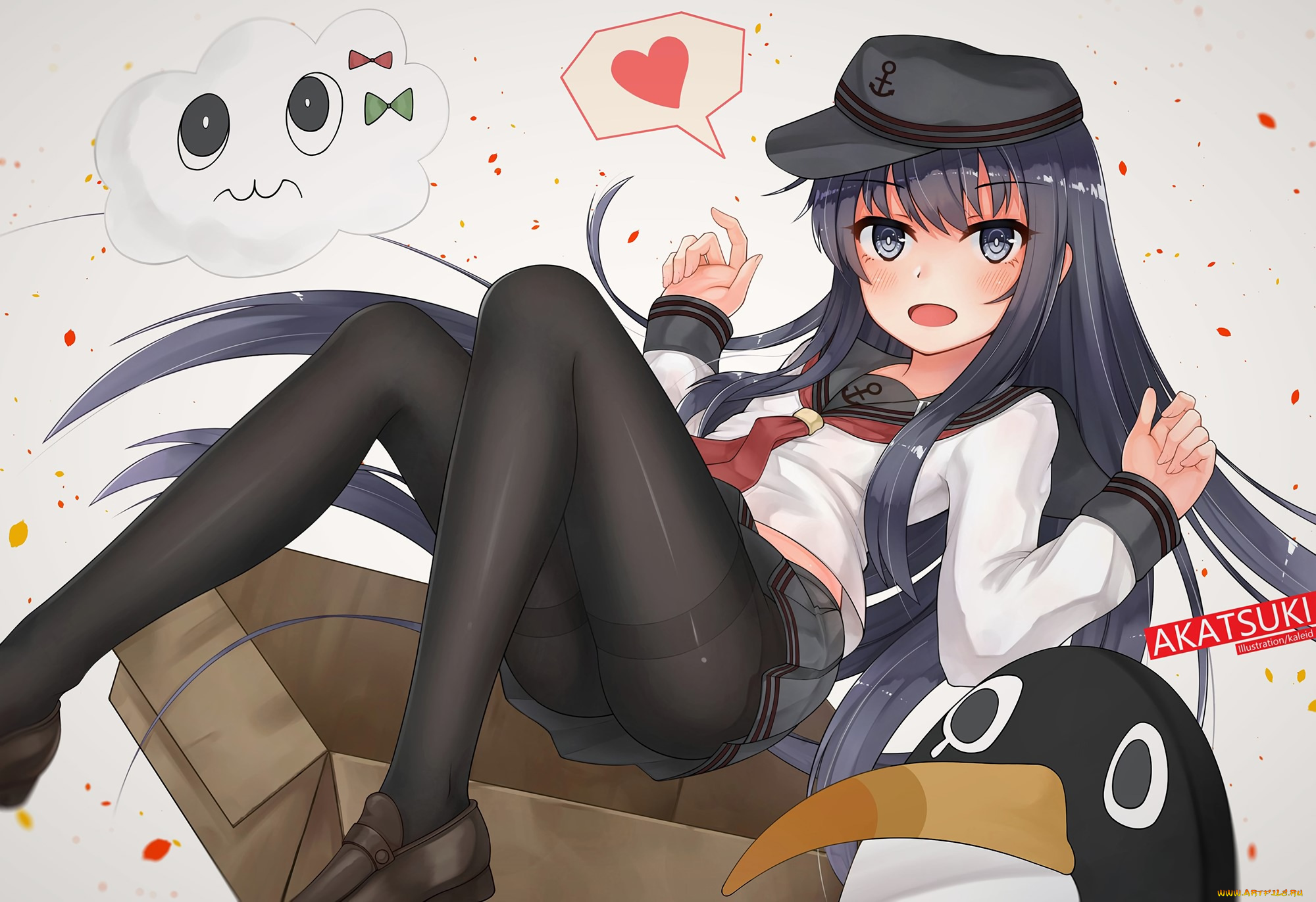 аниме, kantai, collection, девушка, взгляд, фон