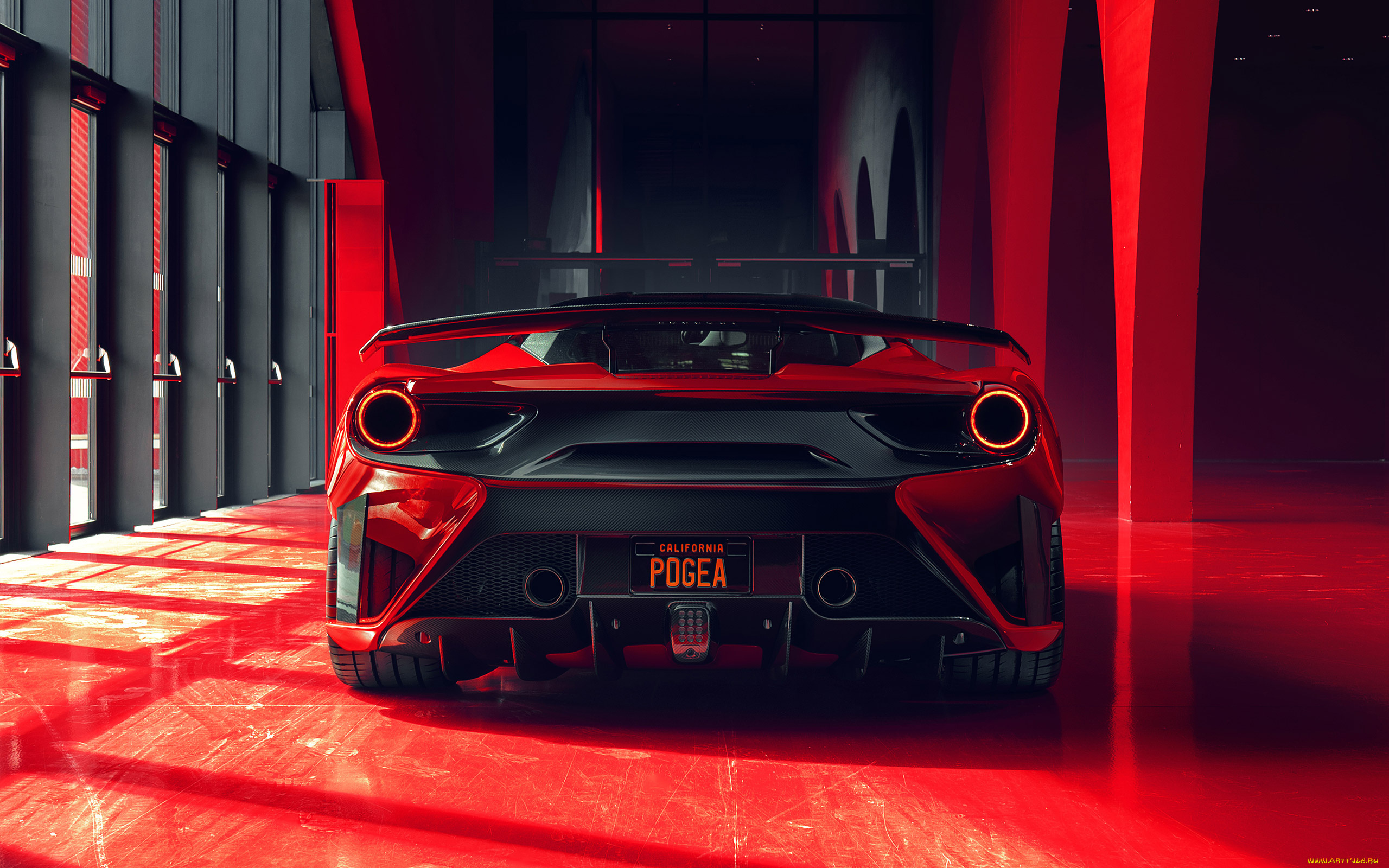 ferrari, 488, gtb, , pogea, racing, fplus, corsa, , 2018, автомобили, ferrari, вид, сзади, суперкар, ферарри, red, garage, supercar, rear, view, tuning, 488, gtb, exterior, pogea, racing, fplus, corsa