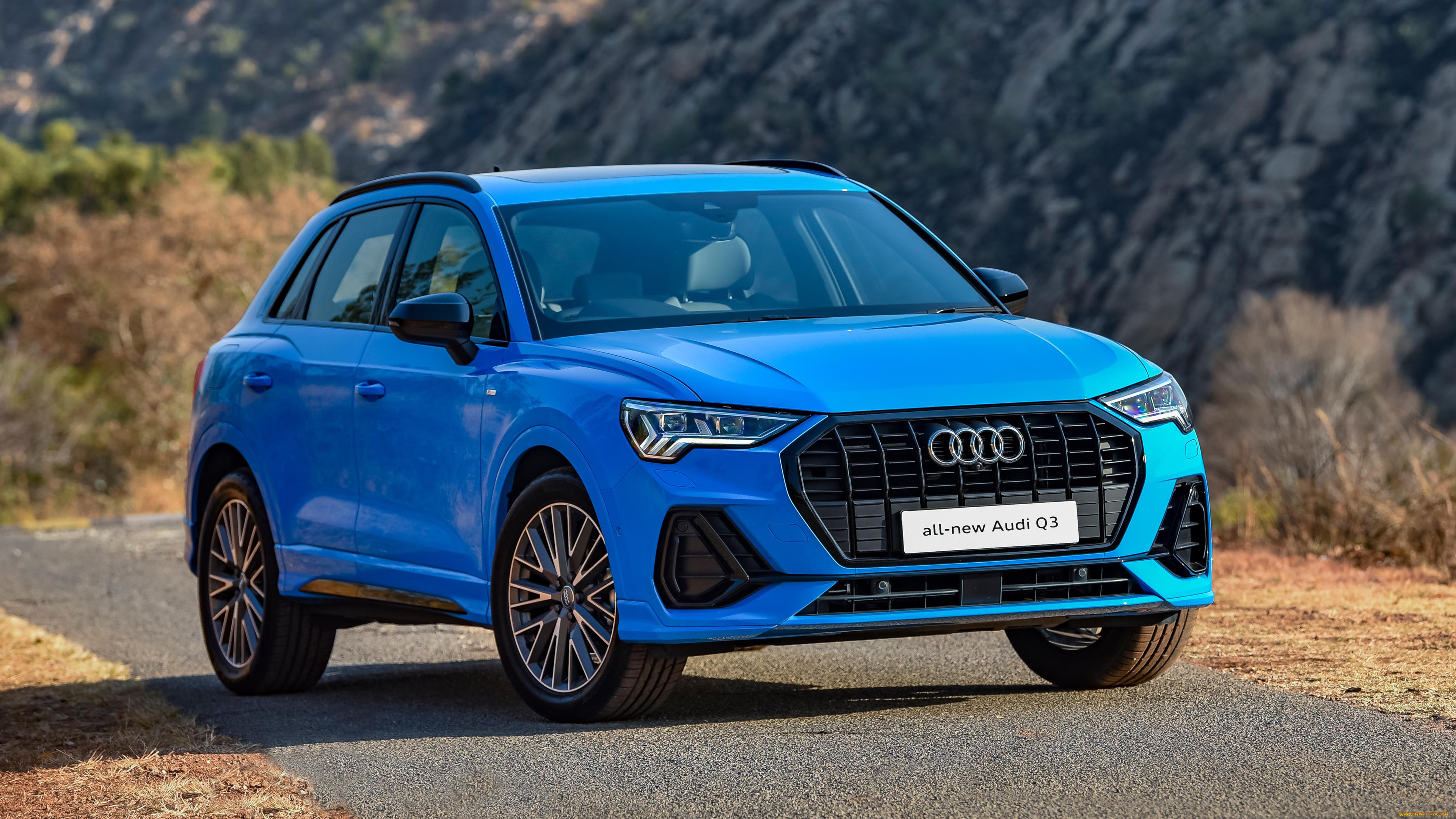 audi, q3, 35, tfsi, s, line, автомобили, audi, синий, горы, дорога