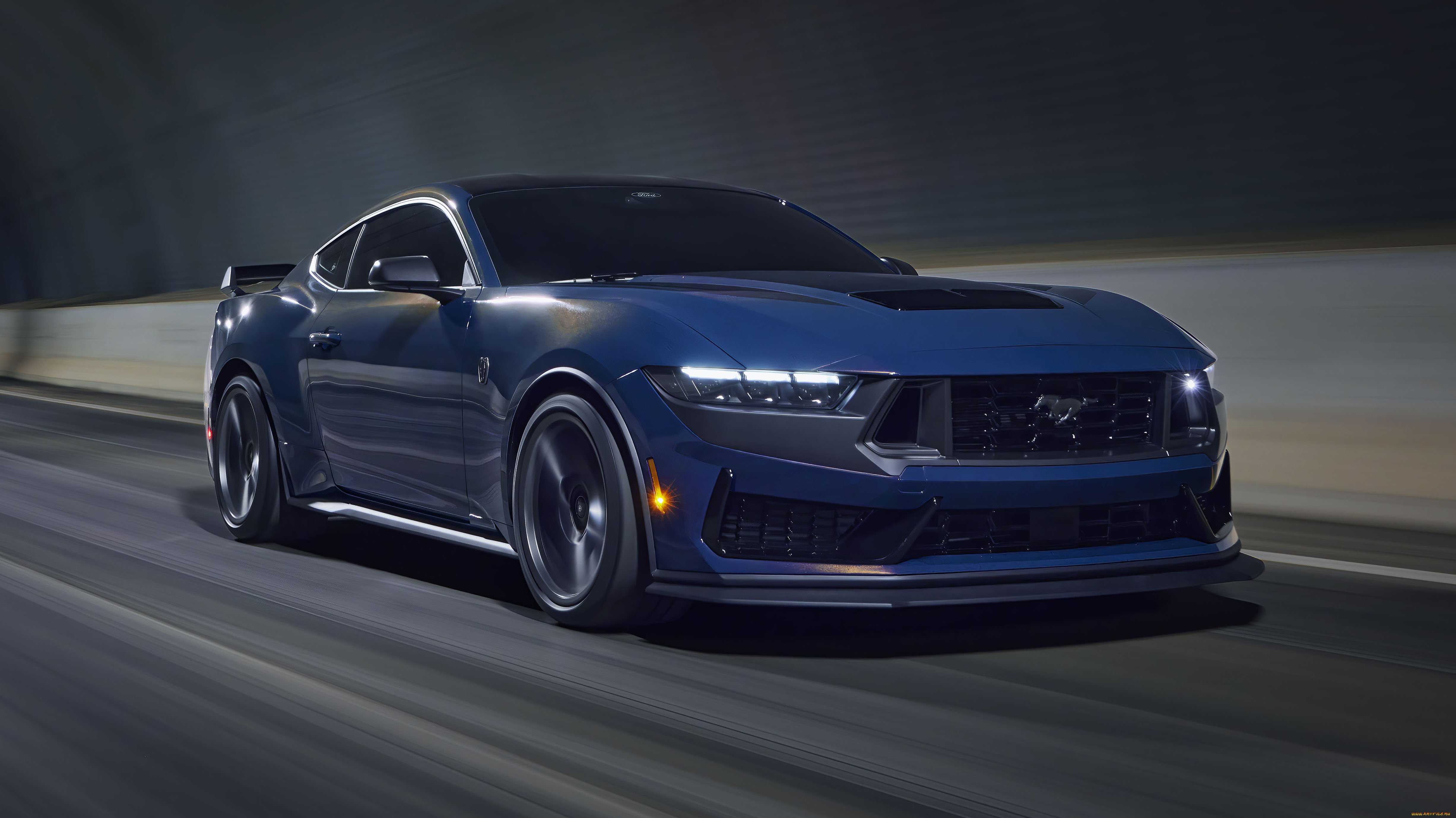 2024, ford, mustang, dark, horse, автомобили, mustang, форд, мустанг, темная, лошадь, синий, купе