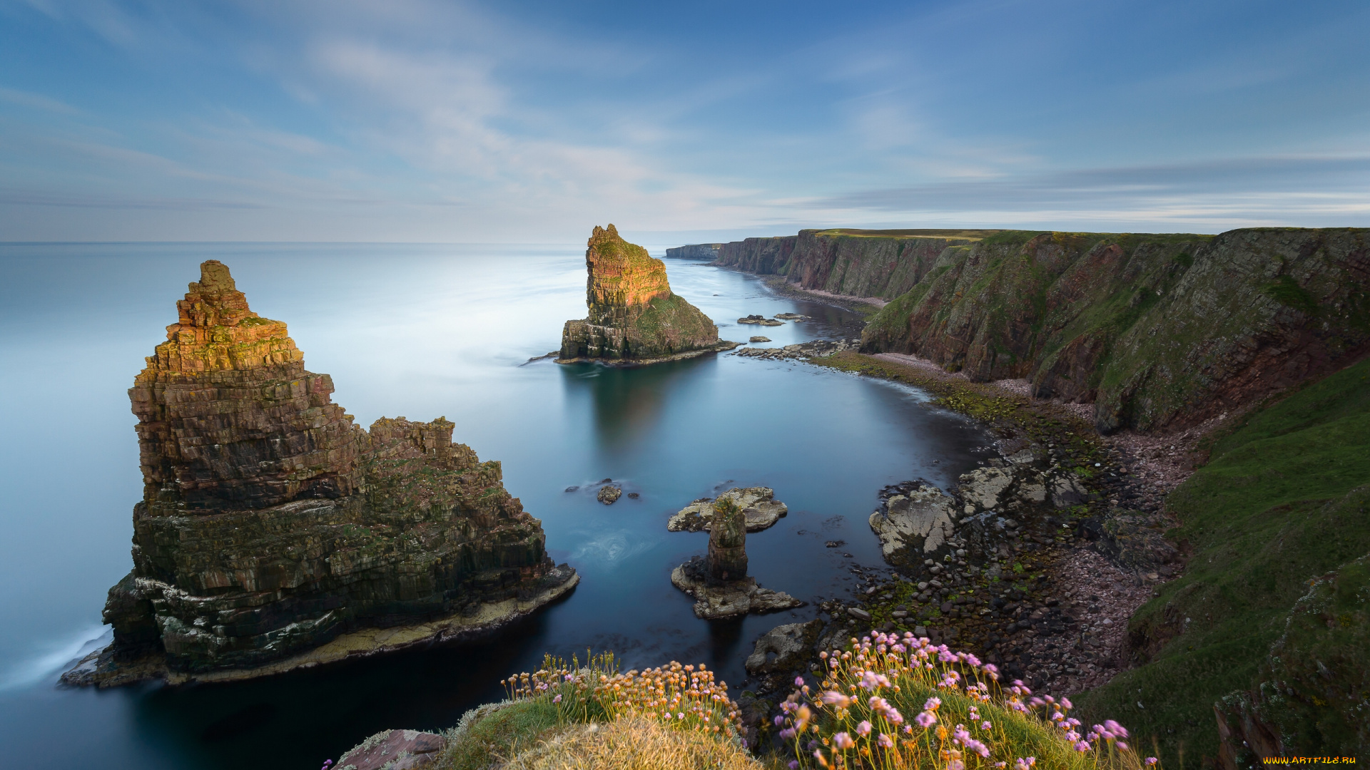 duncansby, stacks, caithness, scotland, природа, побережье, north, sea, северное, море, шотландия, скалы