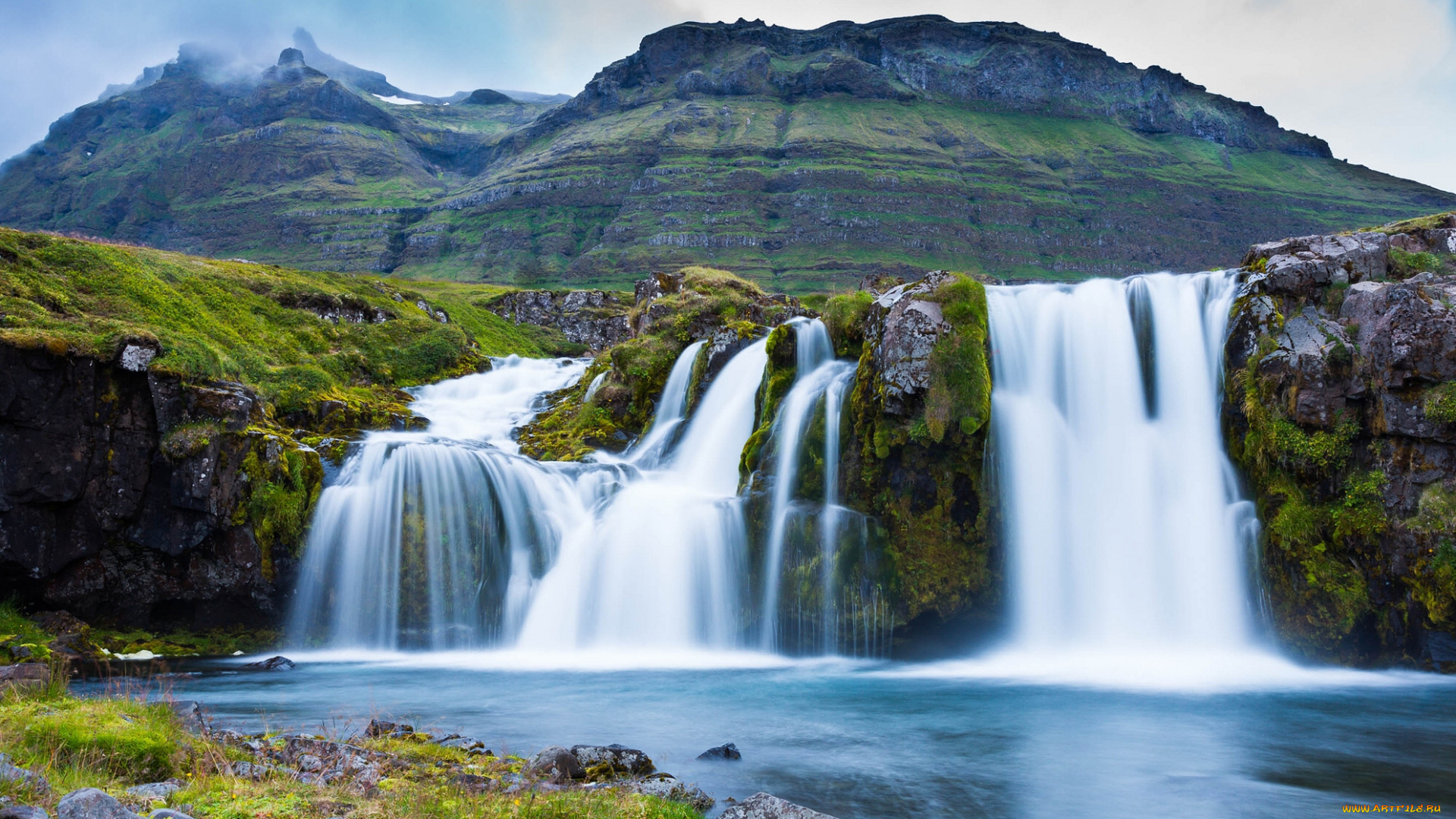 kirkjufoss, grundarfjordur, iceland, природа, водопады, грюндарфьёрдюр, исландия, горы