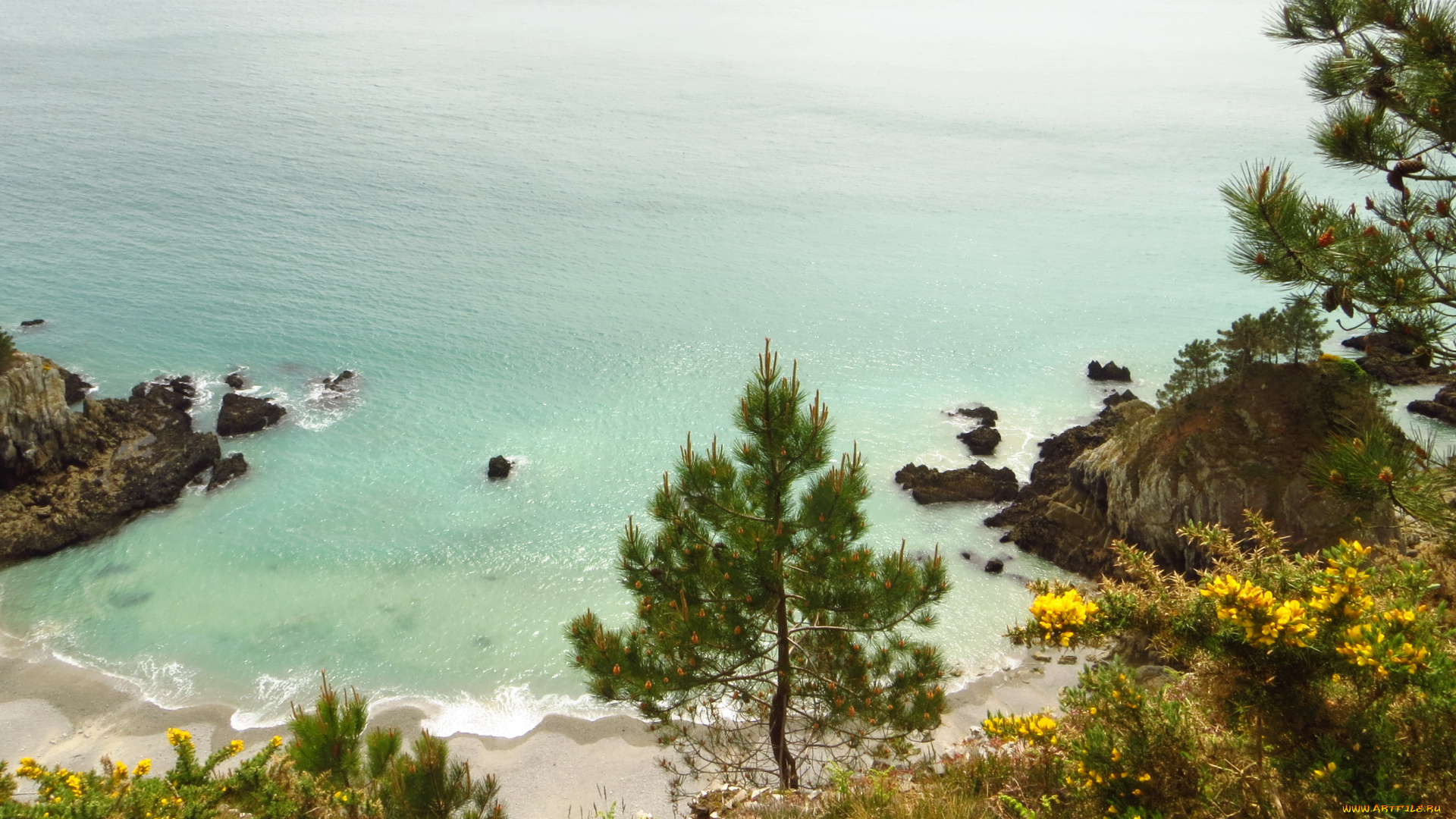 полуостров, crozon, england, природа, побережье, море, берег