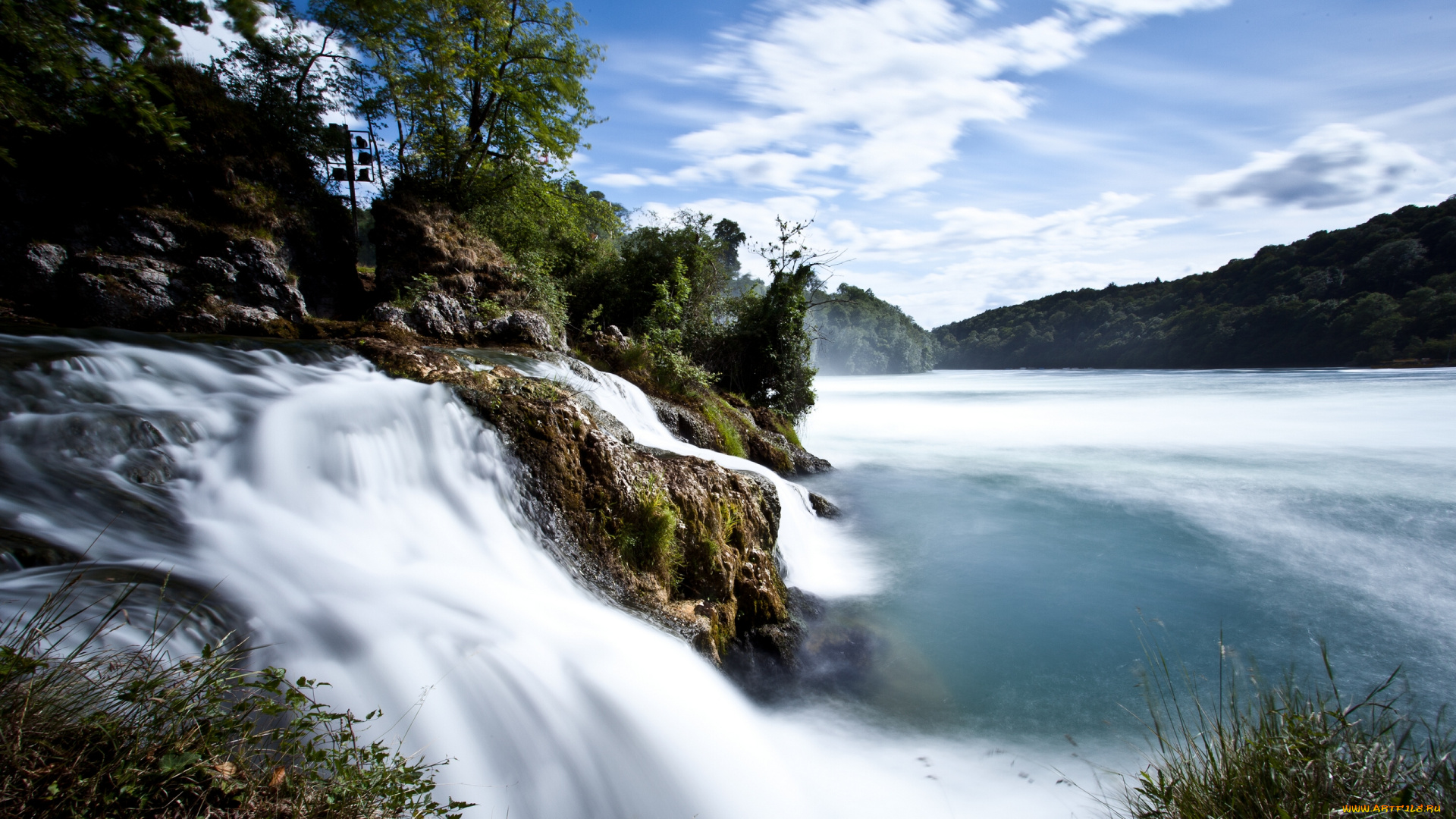 rhine, falls, switzerland, природа, водопады, рейнский, водопад, щвейцария, река