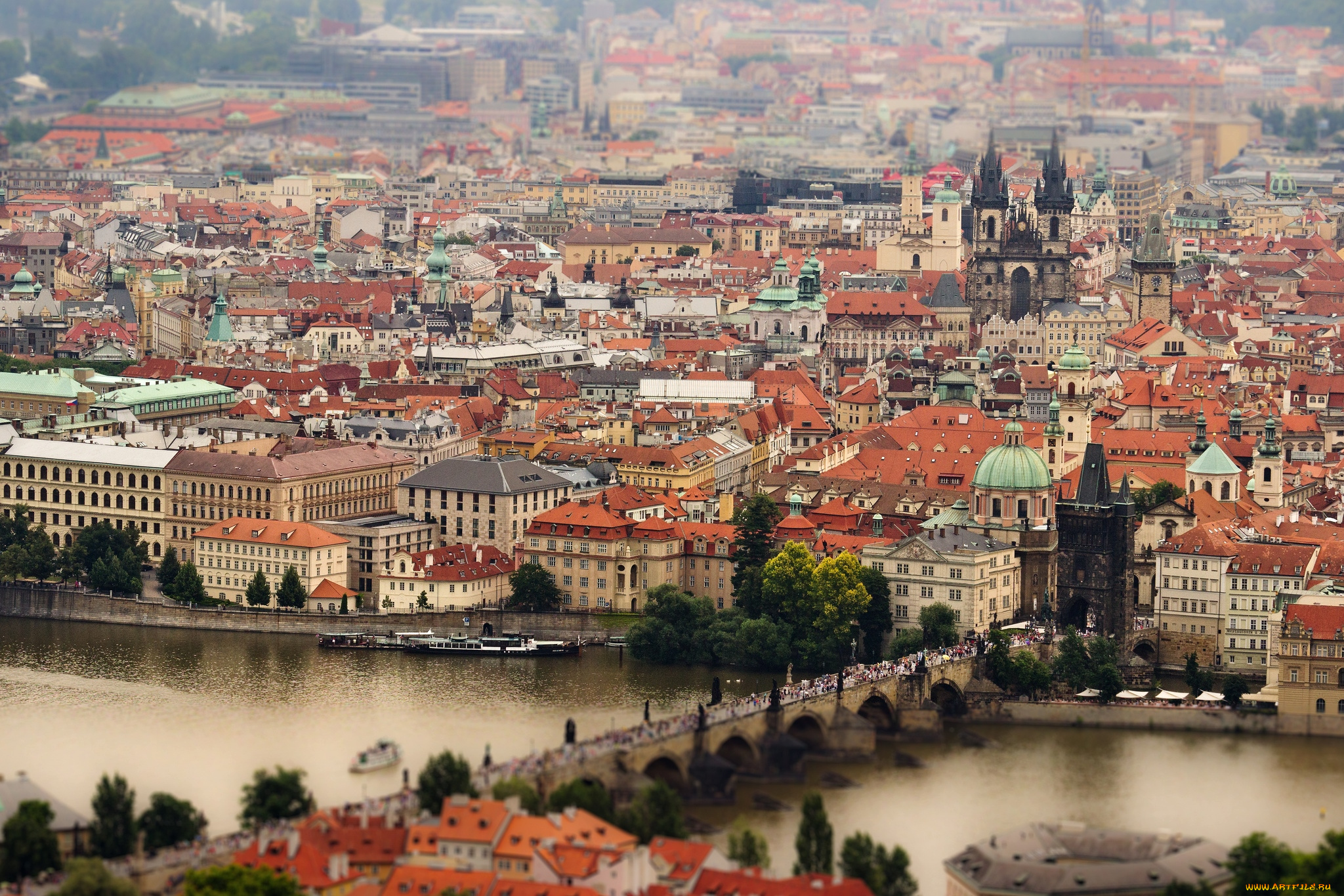 Manesu Bridge Over the Vltava River, Prague, Czech Republic без смс