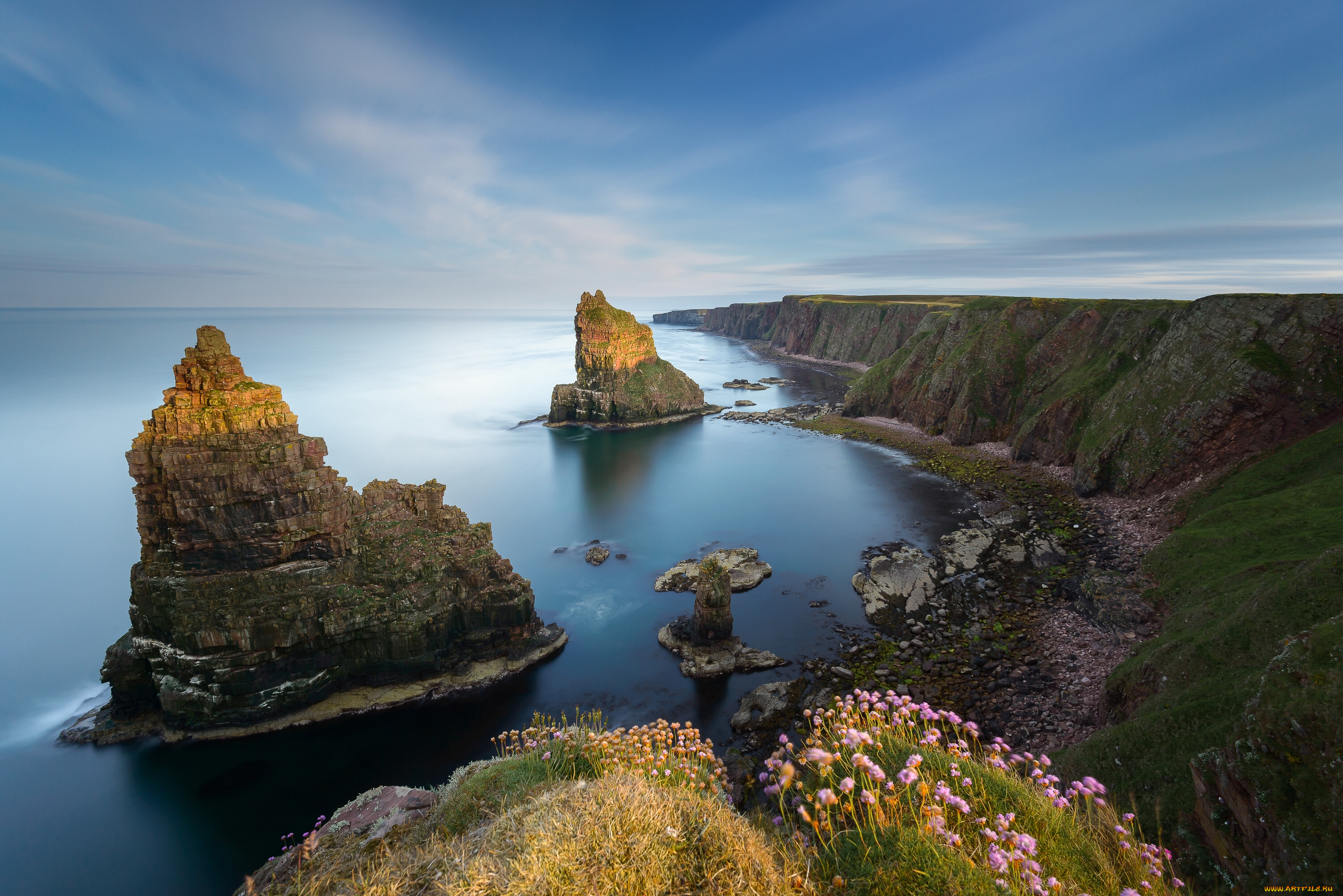 duncansby, stacks, caithness, scotland, природа, побережье, north, sea, северное, море, шотландия, скалы