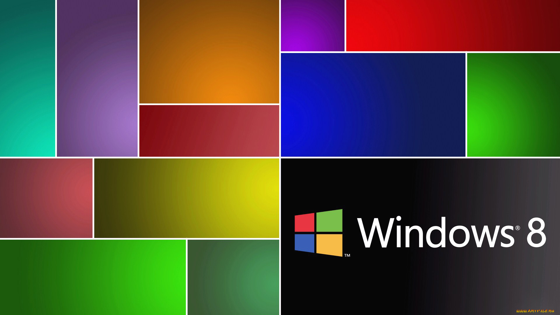 компьютеры, windows, 8, эмблема, операционная, система, 8, windows, цвет, логотип