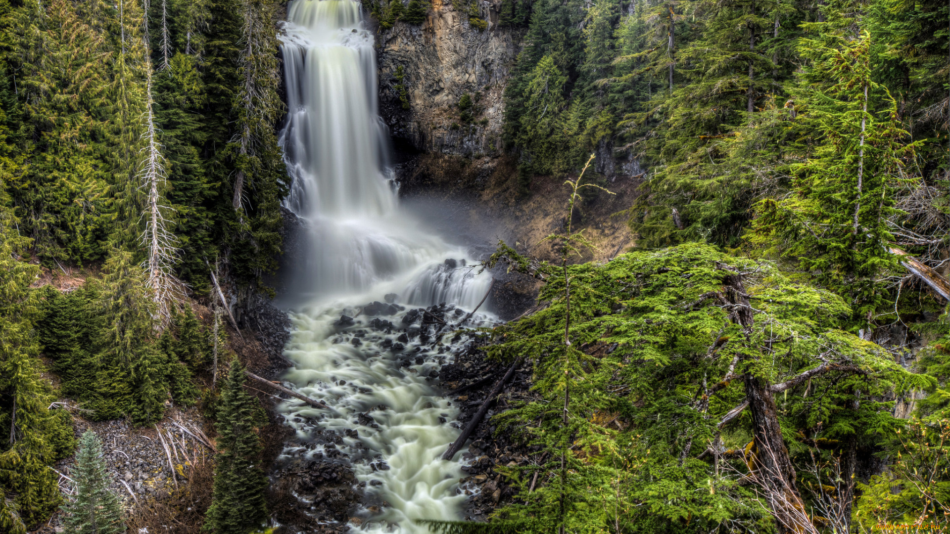 водопад обрыв природа без смс