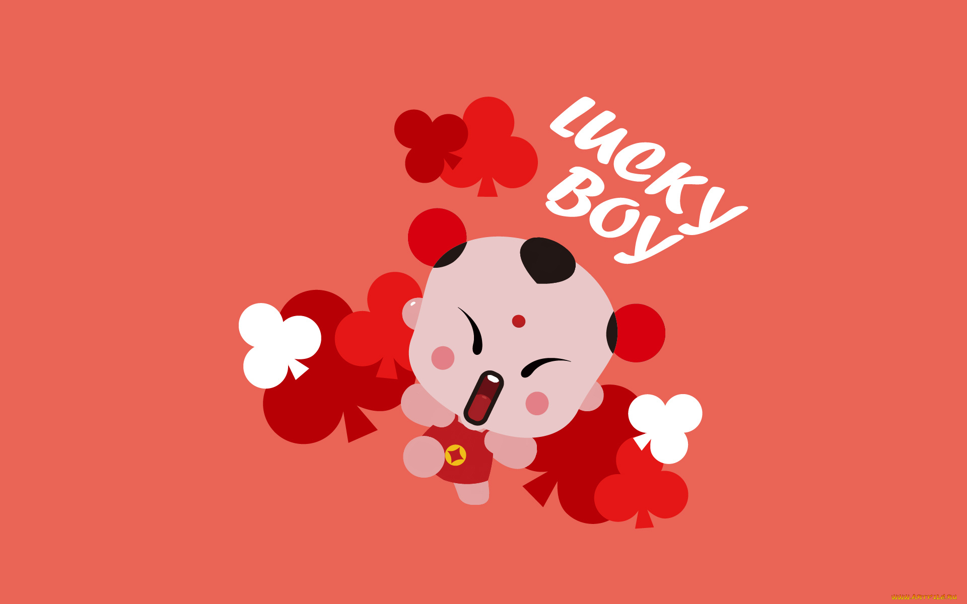 lucky, boy, векторная, графика, мультфильмы, фон