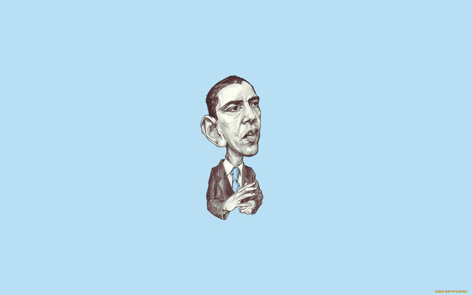 рисованные, минимализм, obama