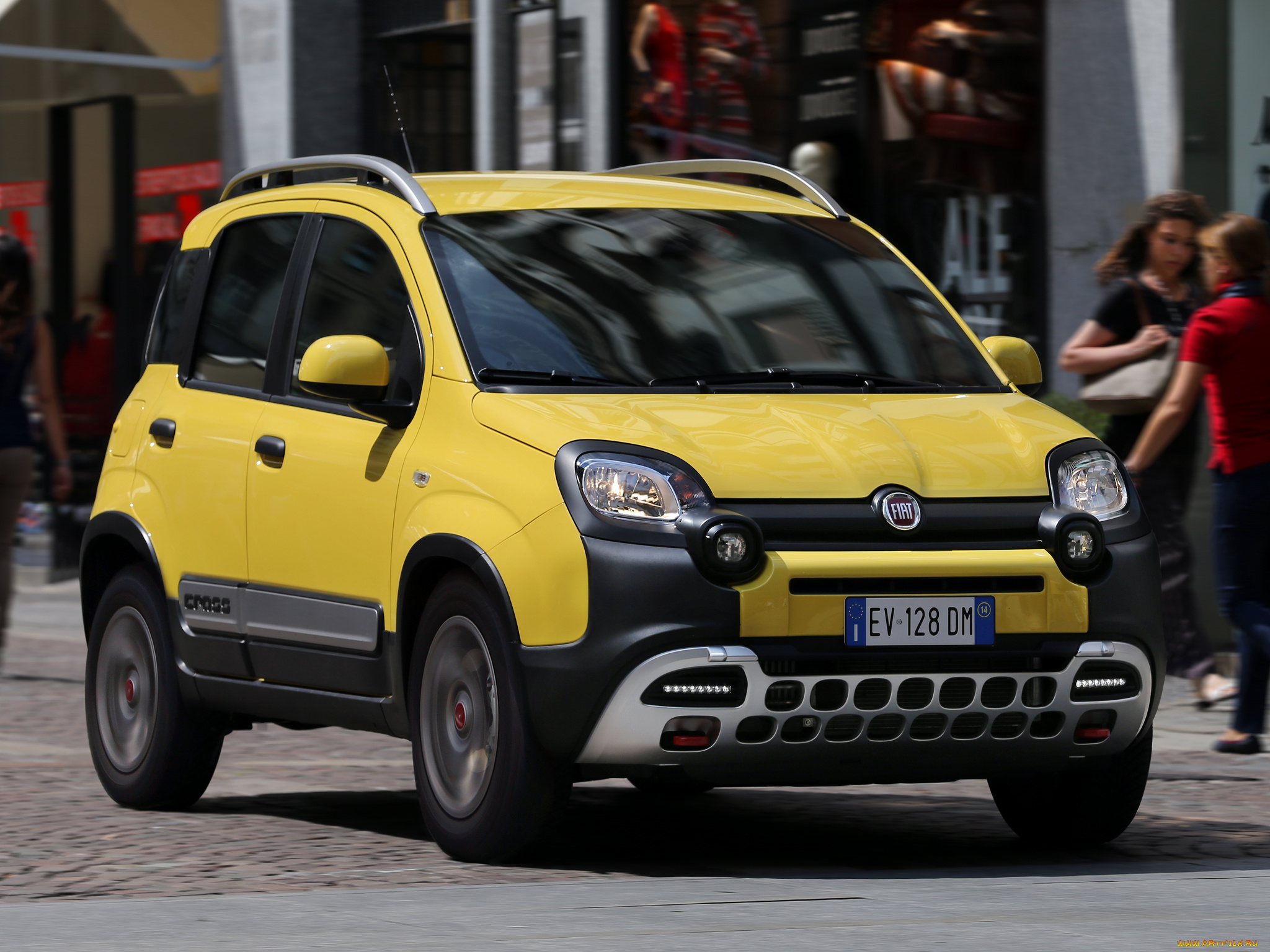 автомобили, fiat, 2014г, 319, cross, panda, желтый