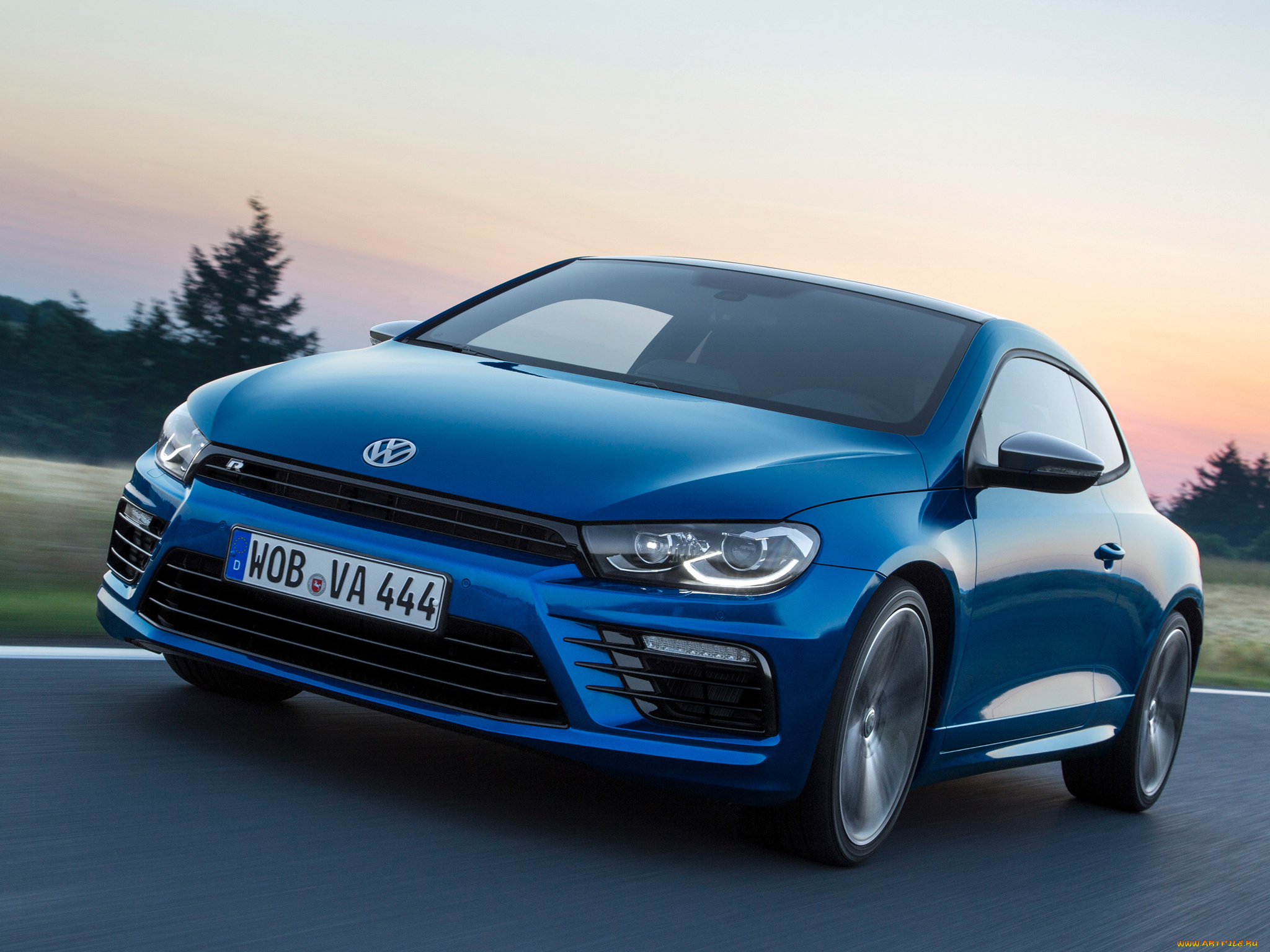 автомобили, volkswagen, синий, 2014г, scirocco, r