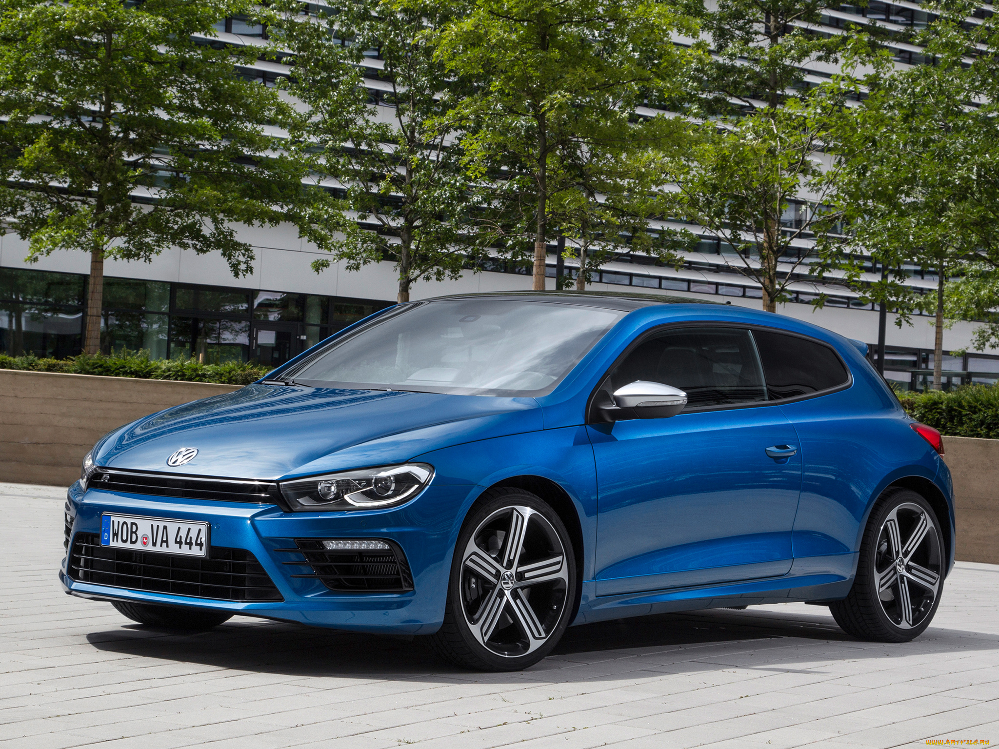 автомобили, volkswagen, синий, 2014г, scirocco, r