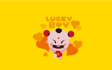 Картинка lucky+boy векторная+графика мультфильмы фон