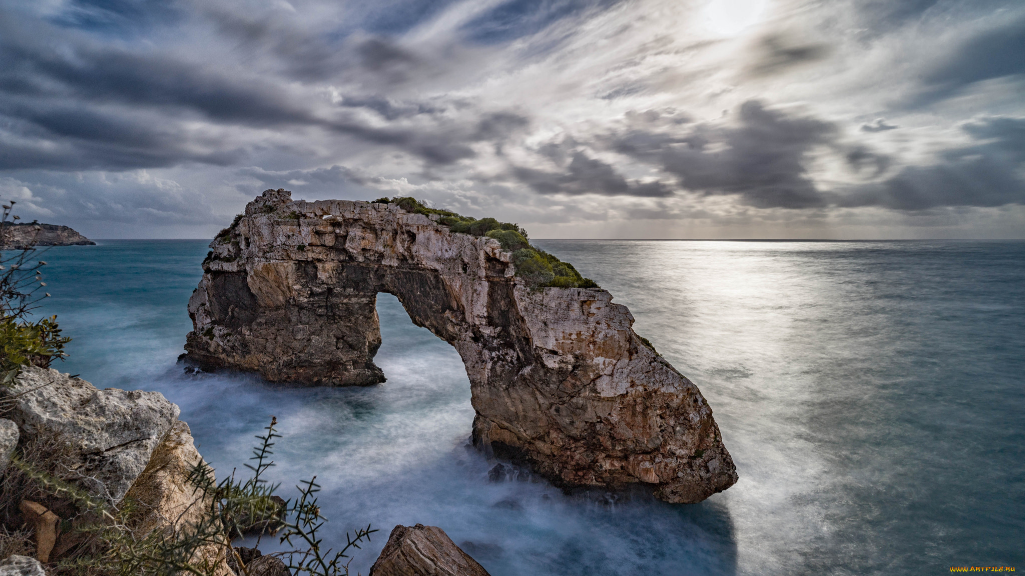 природа, побережье, море, берег