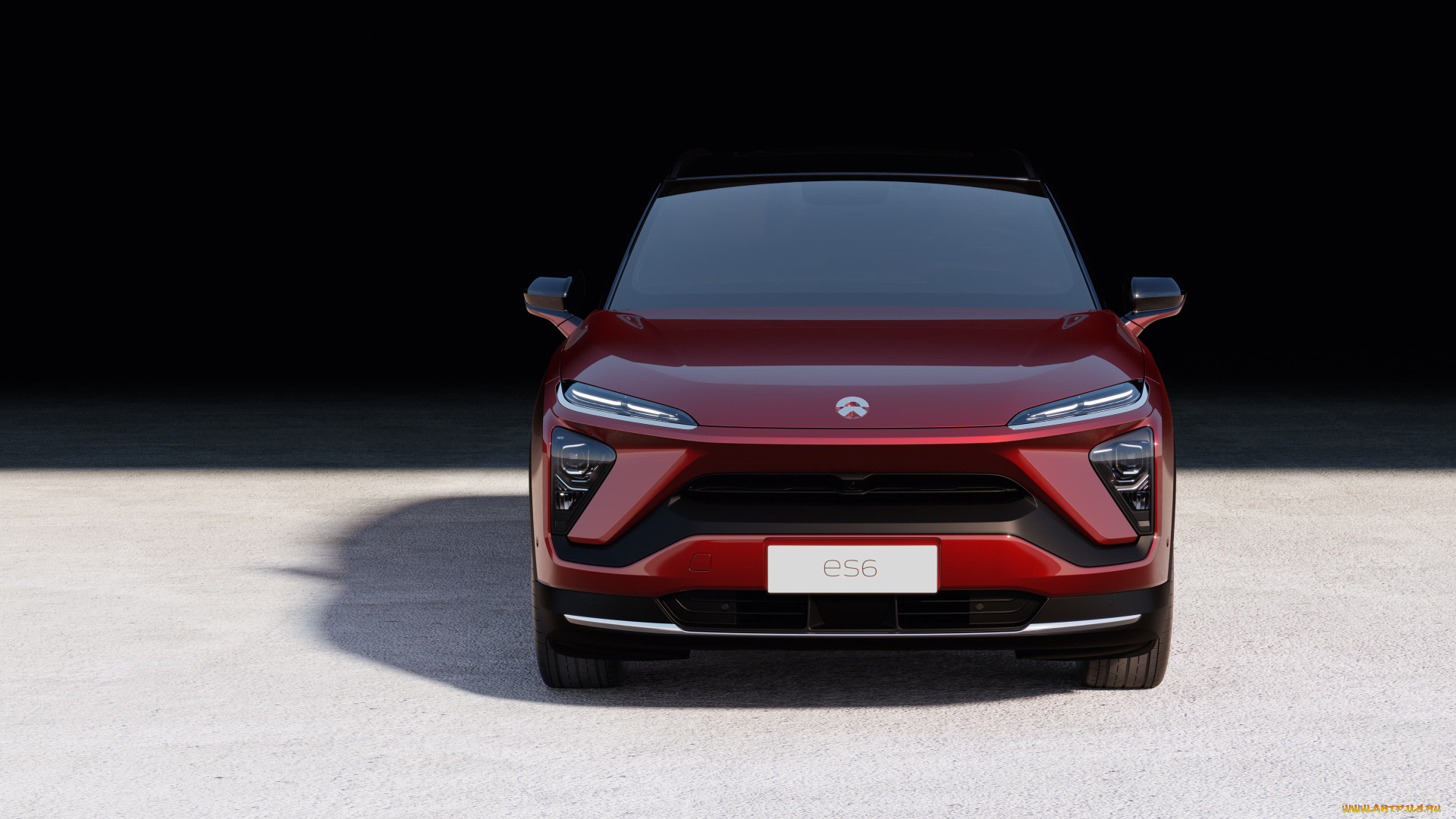 nio, es6, 2019, автомобили, nio, красный, тень