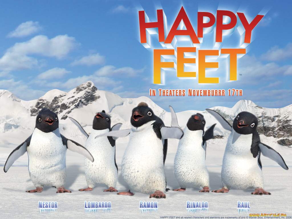 мультфильмы, happy, feet