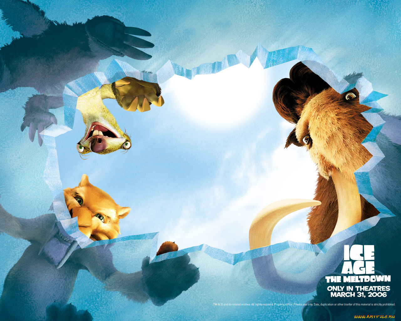 мультфильмы, ice, age, the, meltdown