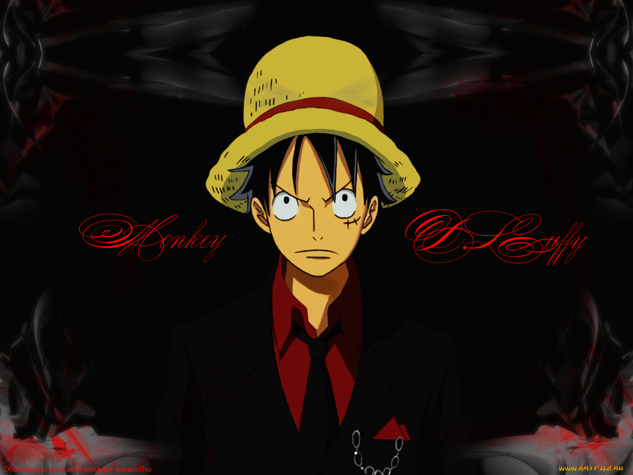 аниме, one, piece, monkey, d, luffy