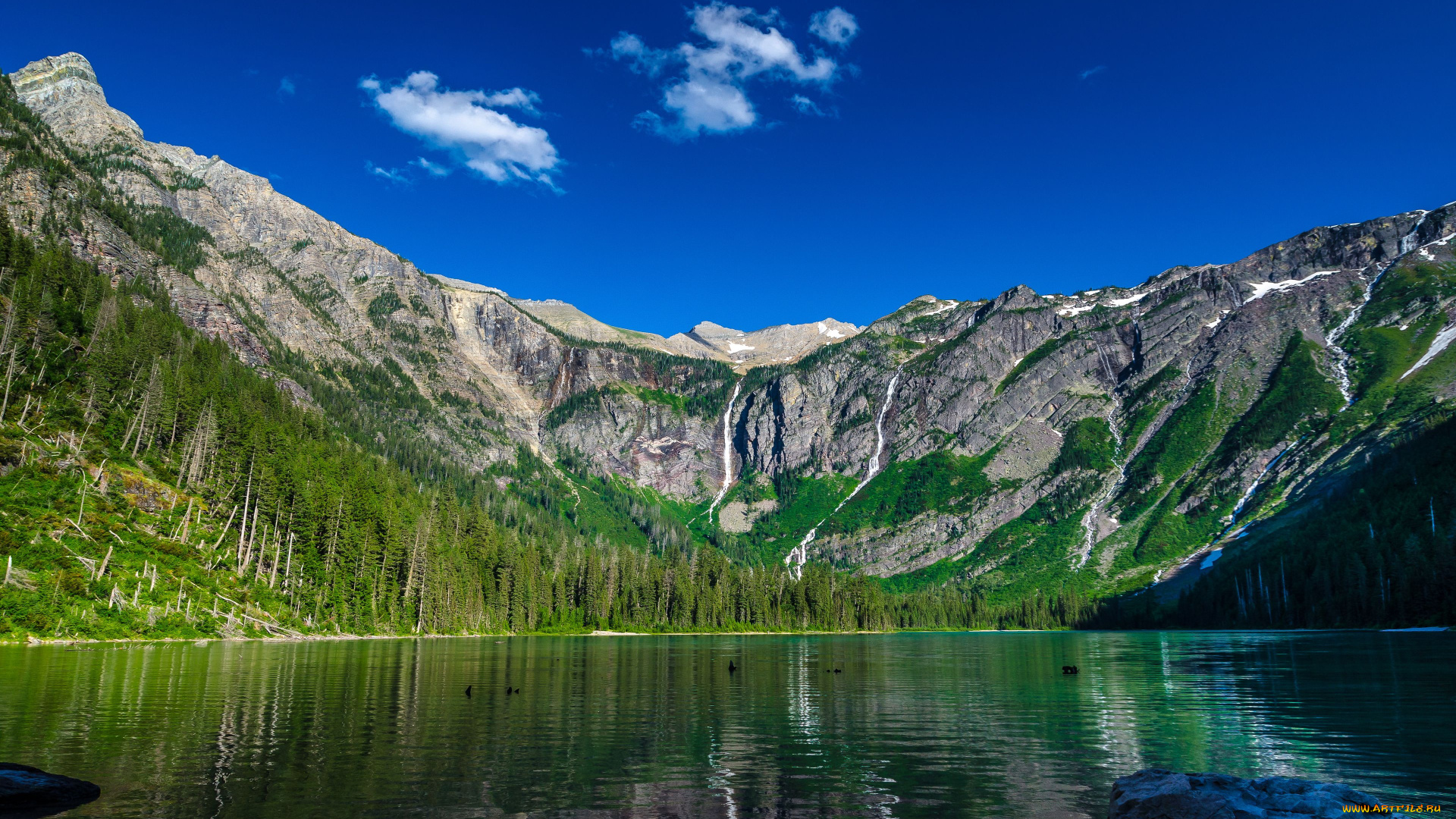 glacier, national, park, природа, реки, озера, горы, озеро, avalanche, lake