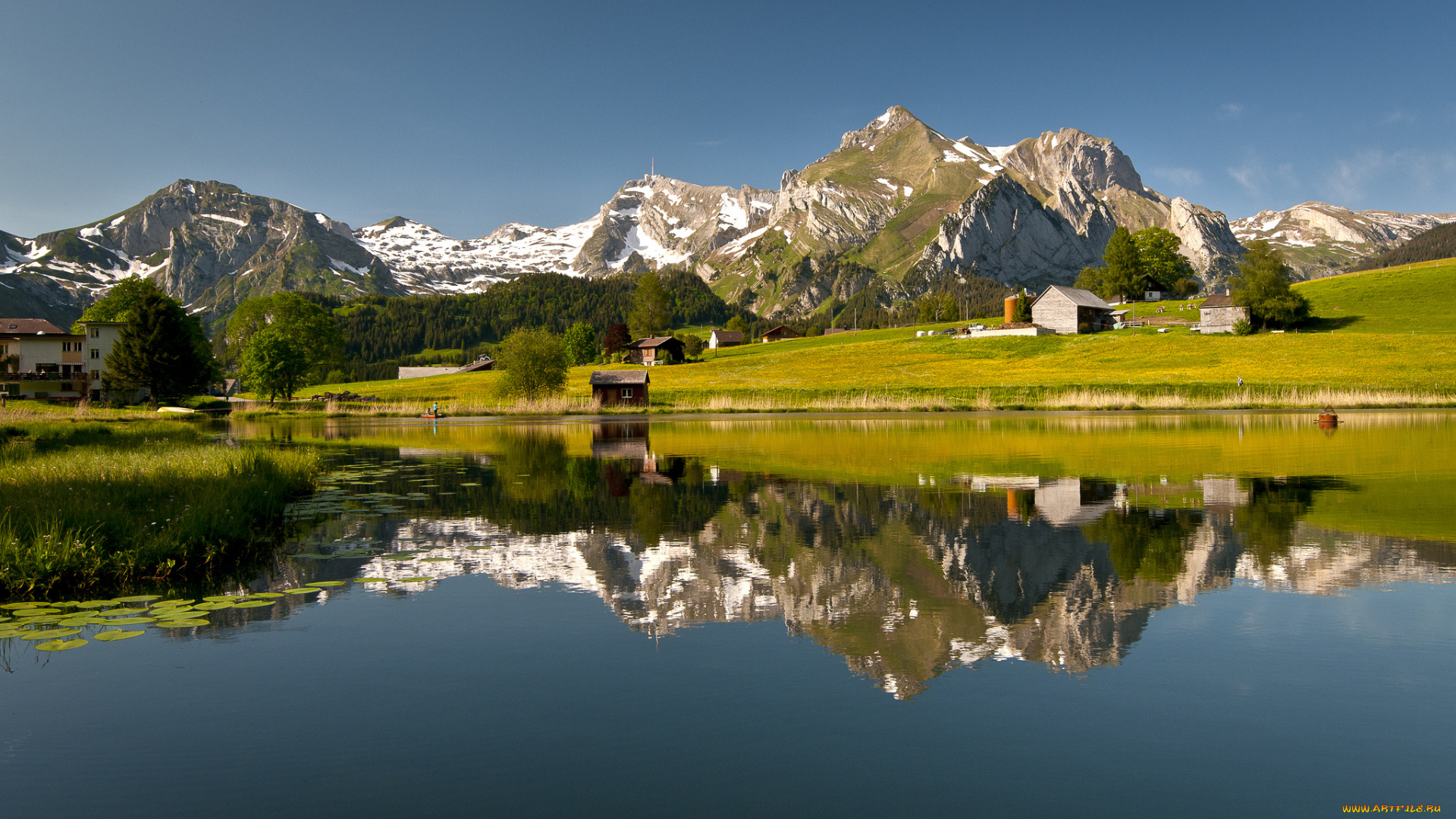 природа, реки, озера, швейцария, горы, switzerland, пейзаж, озеро, отражение