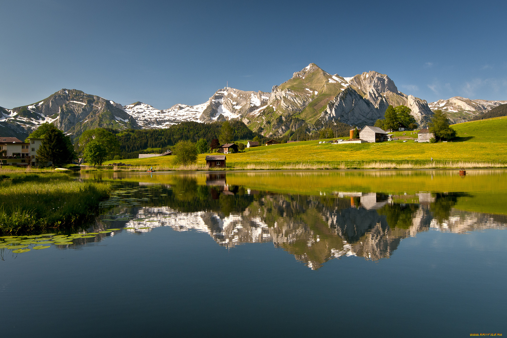 природа, реки, озера, швейцария, горы, switzerland, пейзаж, озеро, отражение