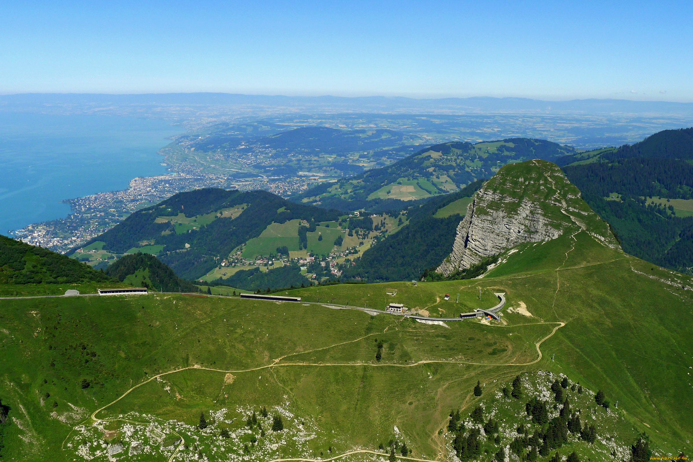 rochers, де, naye, switzerland, природа, горы