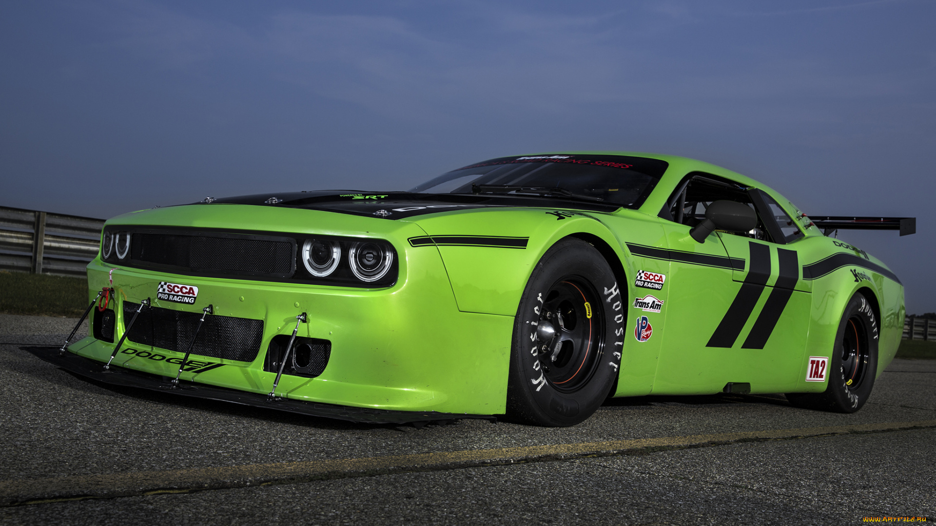 автомобили, dodge, trans, am, 2014г, lc, srt, challenger, зеленый