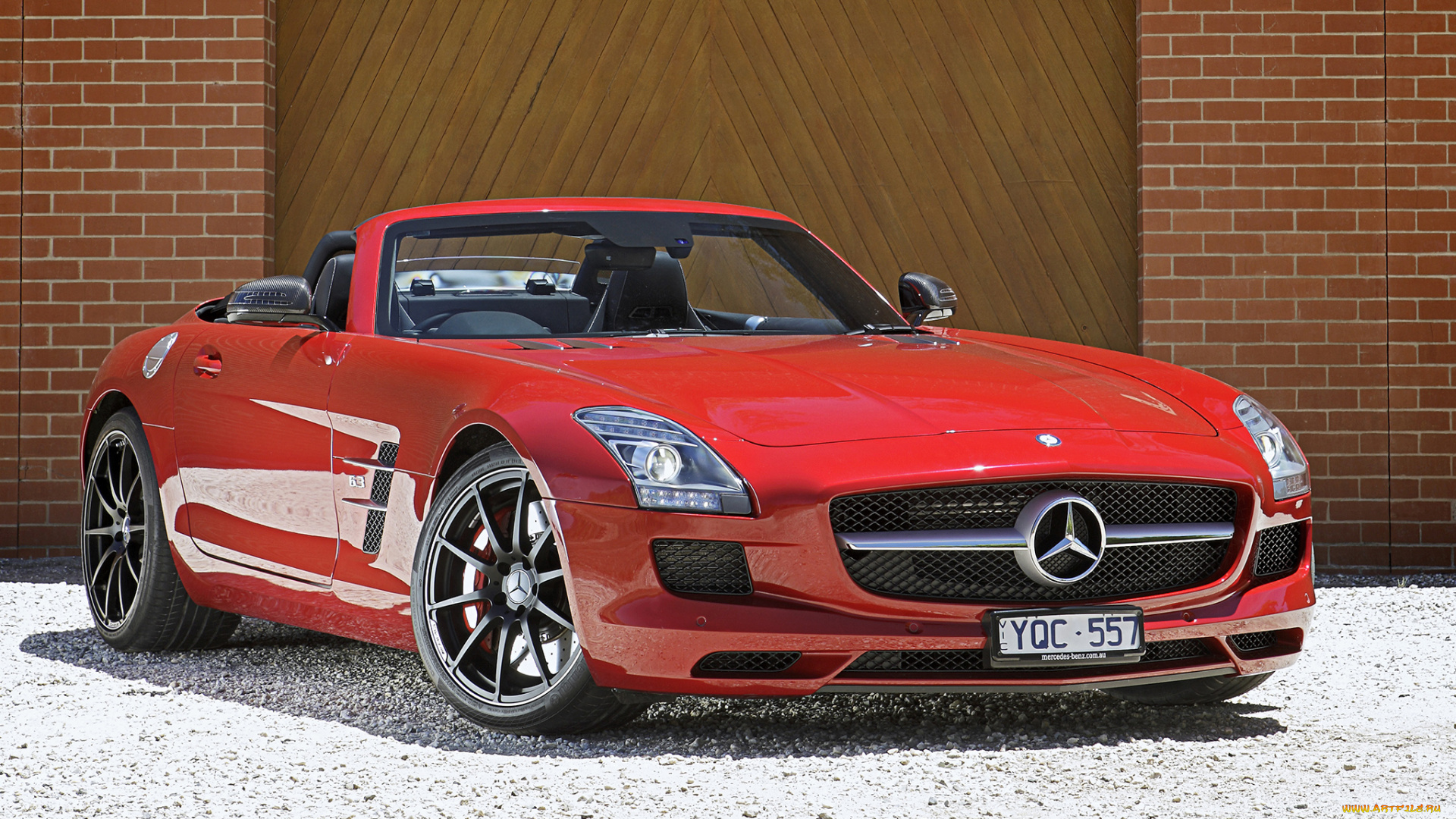 автомобили, mercedes-benz, au-spec, sls, 63, amg, roadster, красный, r197