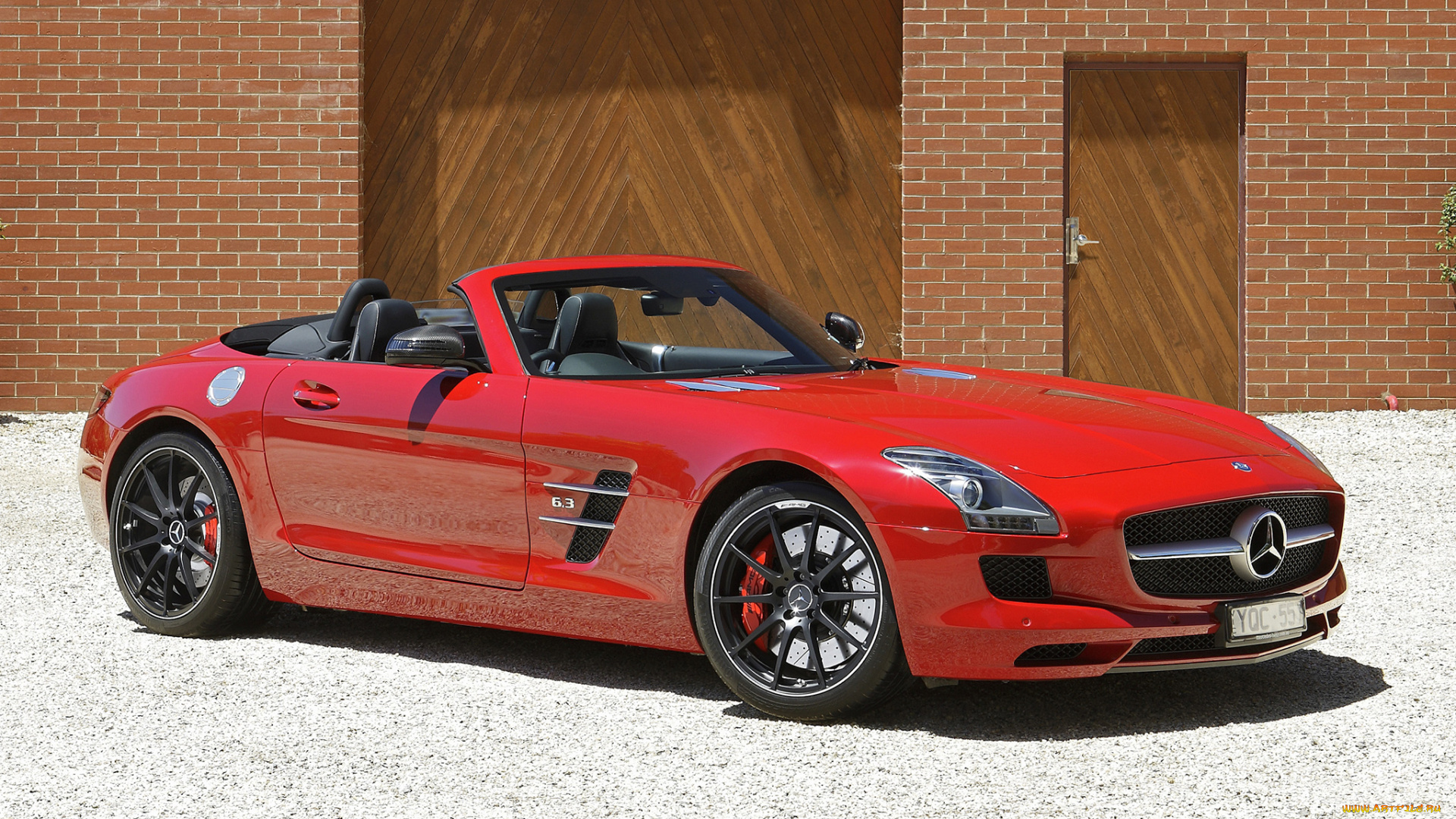 автомобили, mercedes-benz, r197, красный, au-spec, sls, 63, amg, roadster