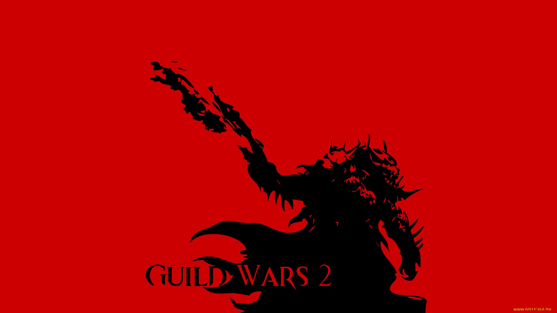 видео, игры, guild, wars, 2, красный
