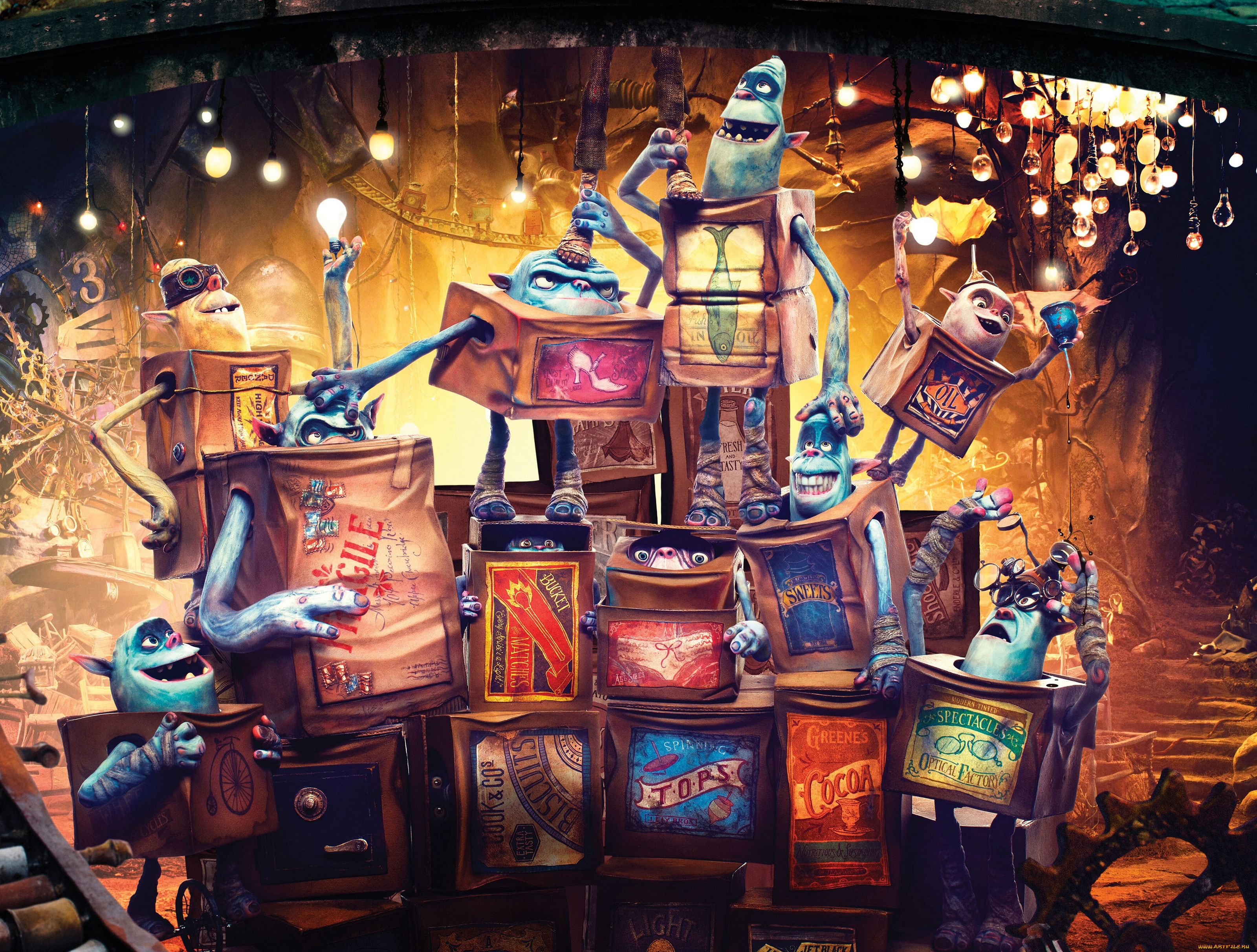 the, boxtrolls, мультфильмы, монстры, чудики