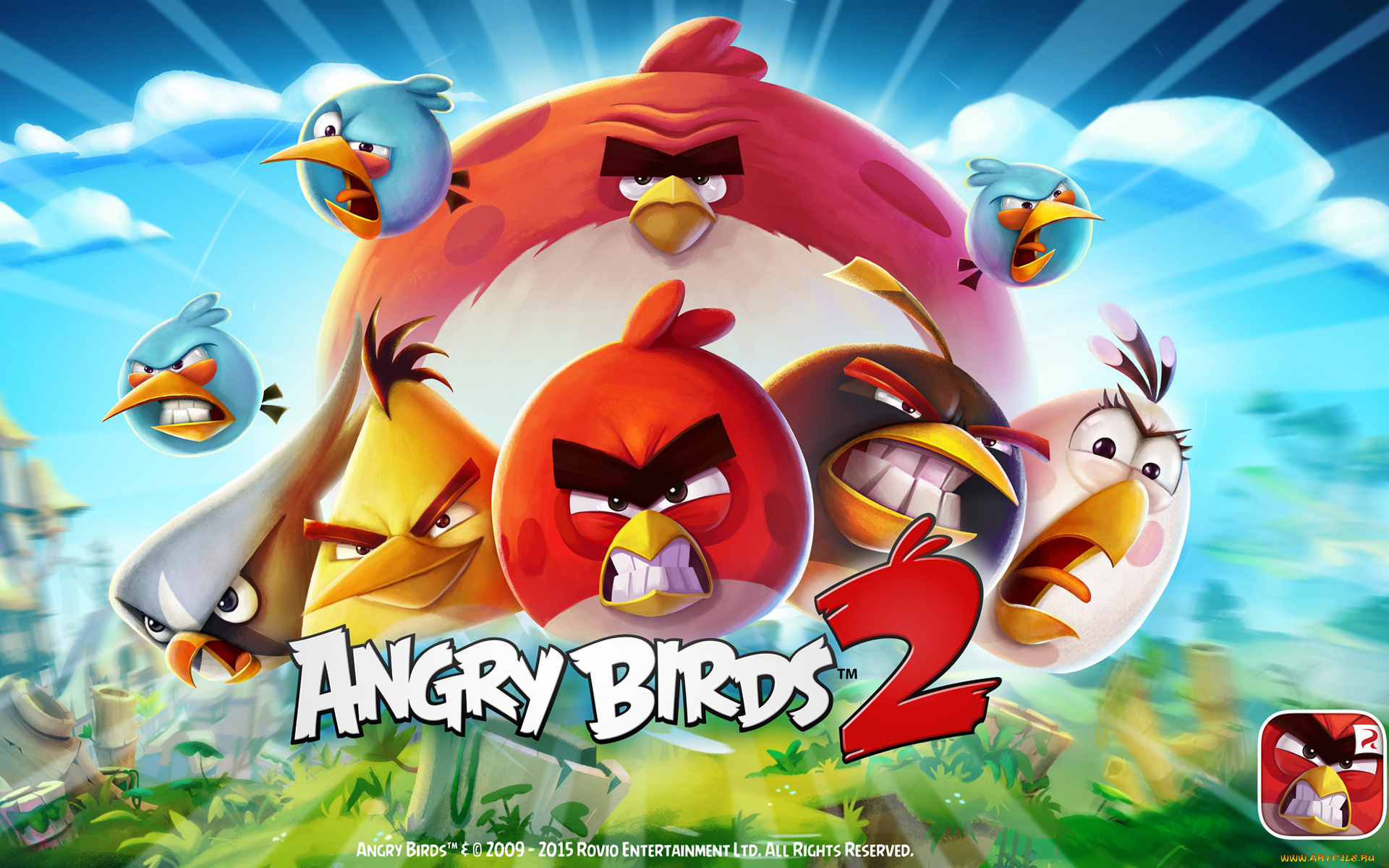 видео, игры, -, angry, birds, 2, angry, birds, 2