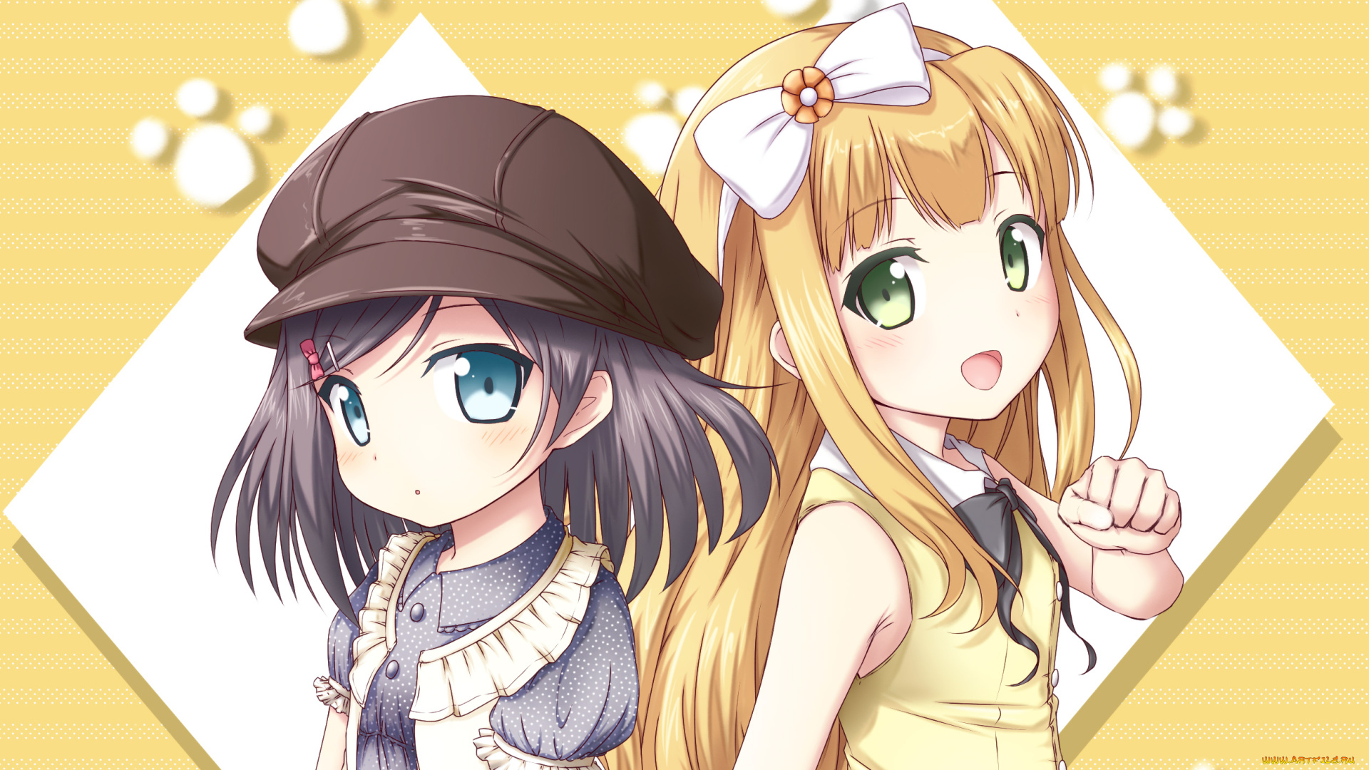 аниме, henneko, фон, взгляд, девушки