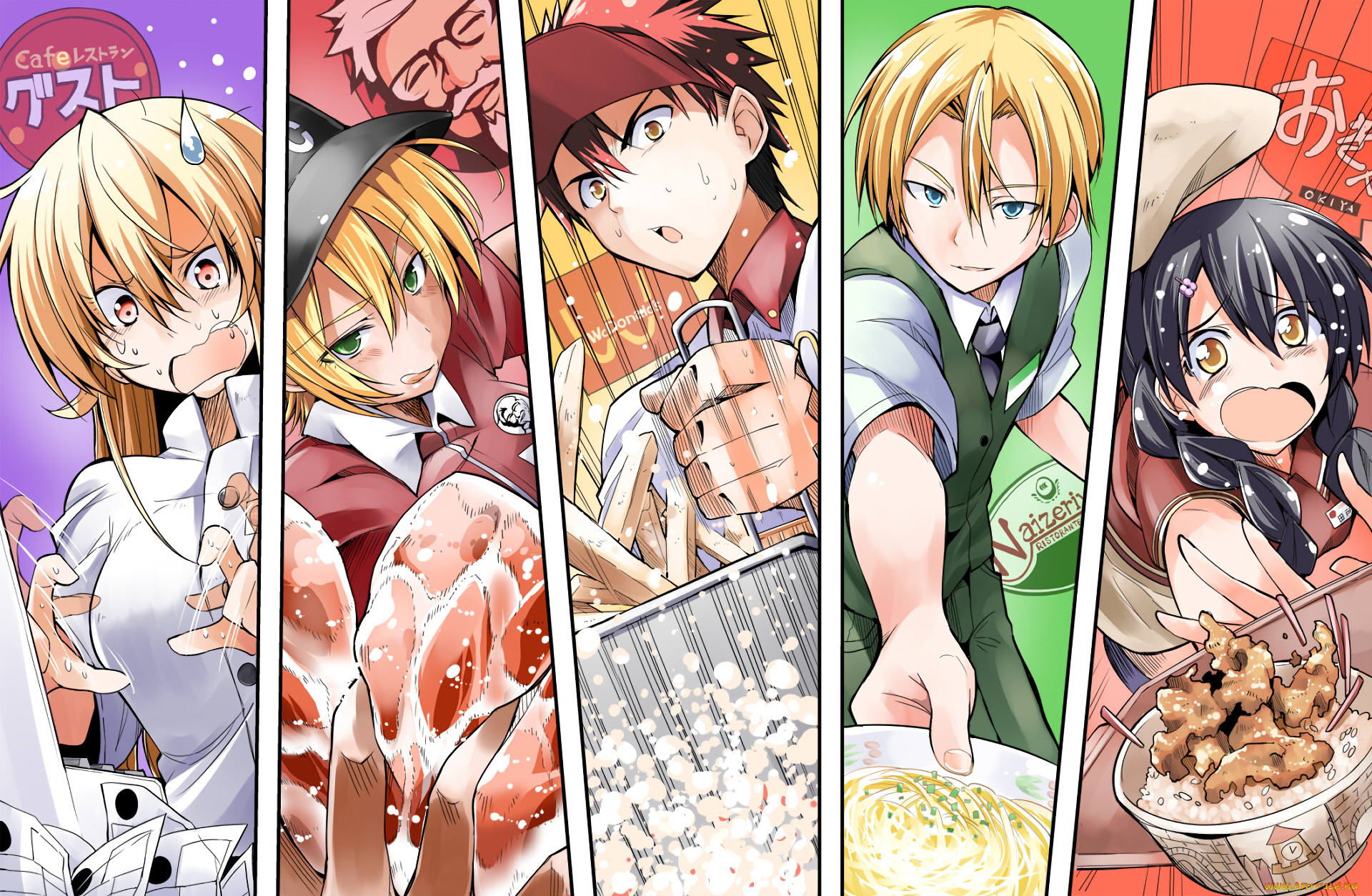 аниме, shokugeki, no, soma, персонажи