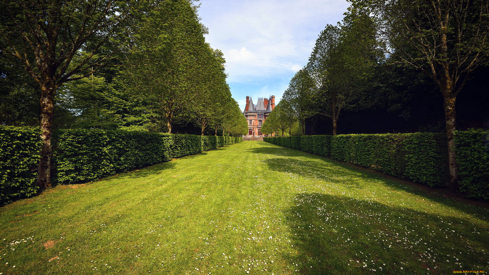 chateau, of, trevarez, france, города, замки, франции, chateau, of, trevarez