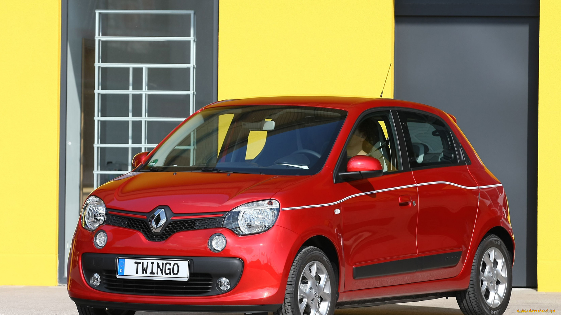 автомобили, renault, красный, 2014г, twingo