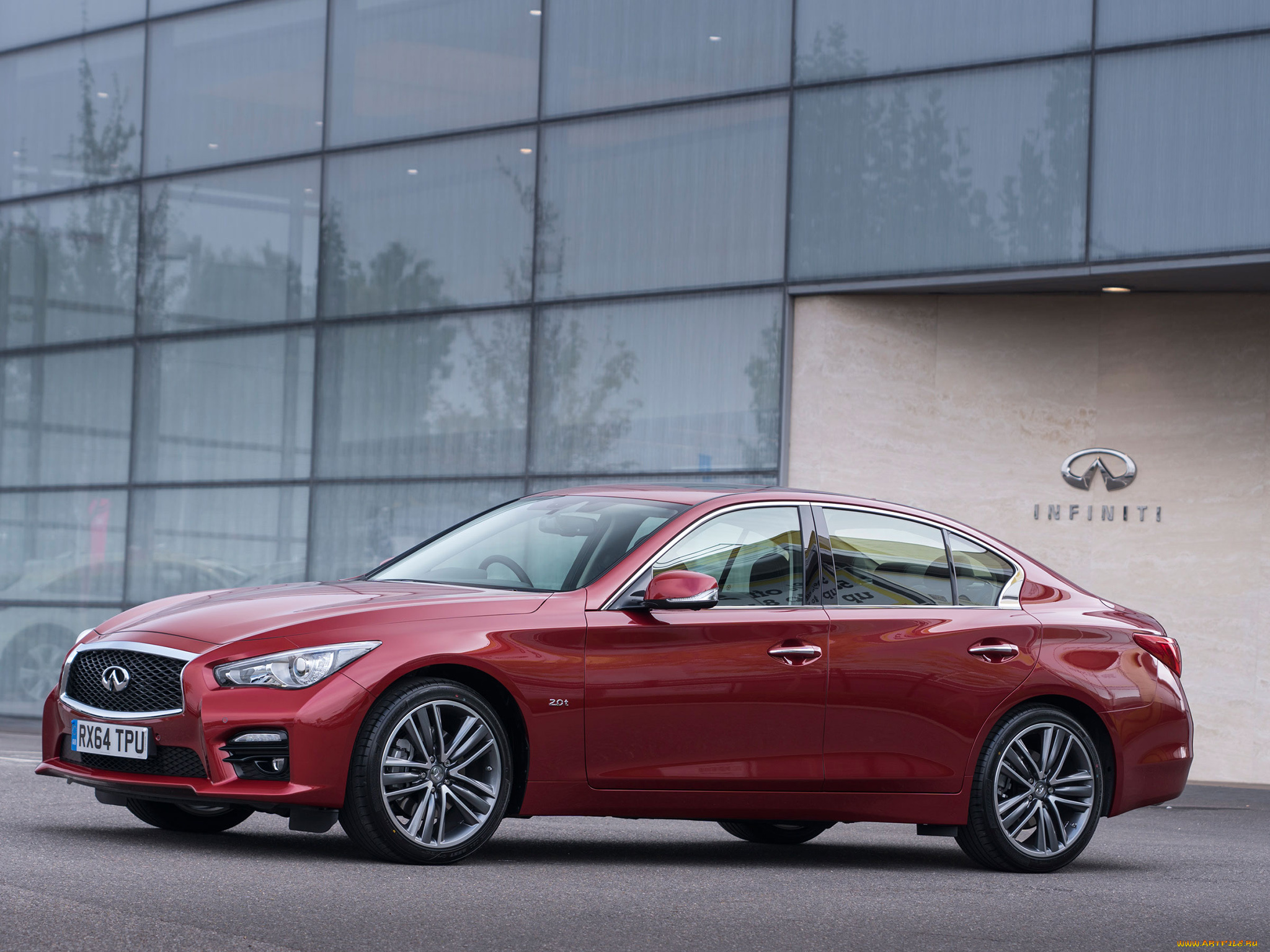 автомобили, infiniti, q50, красный, 2014г, v37, uk-spec, 2-0t