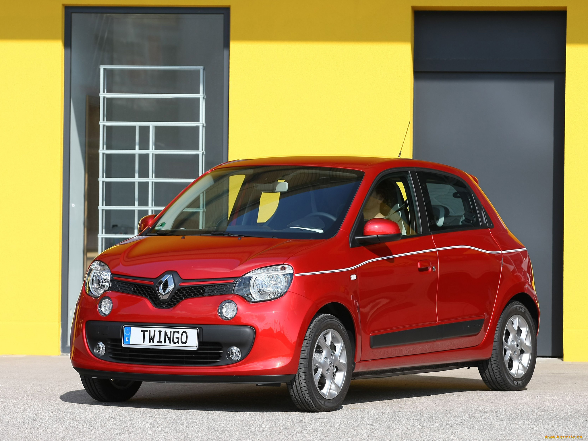 автомобили, renault, красный, 2014г, twingo