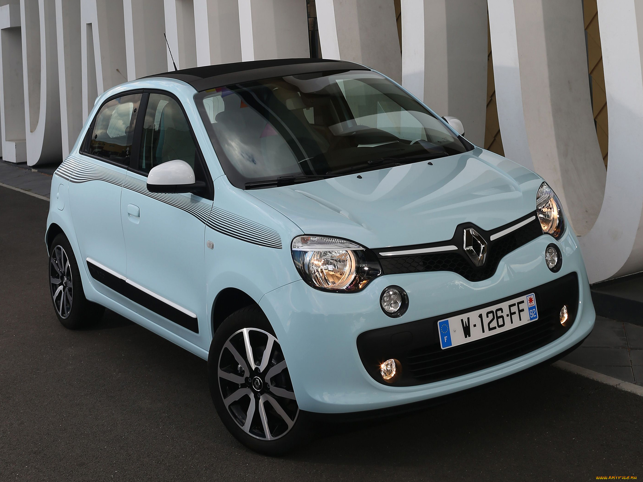 автомобили, renault, twingo, серый, 2014г