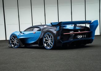 Картинка автомобили bugatti vision gran turismo 2015г синий